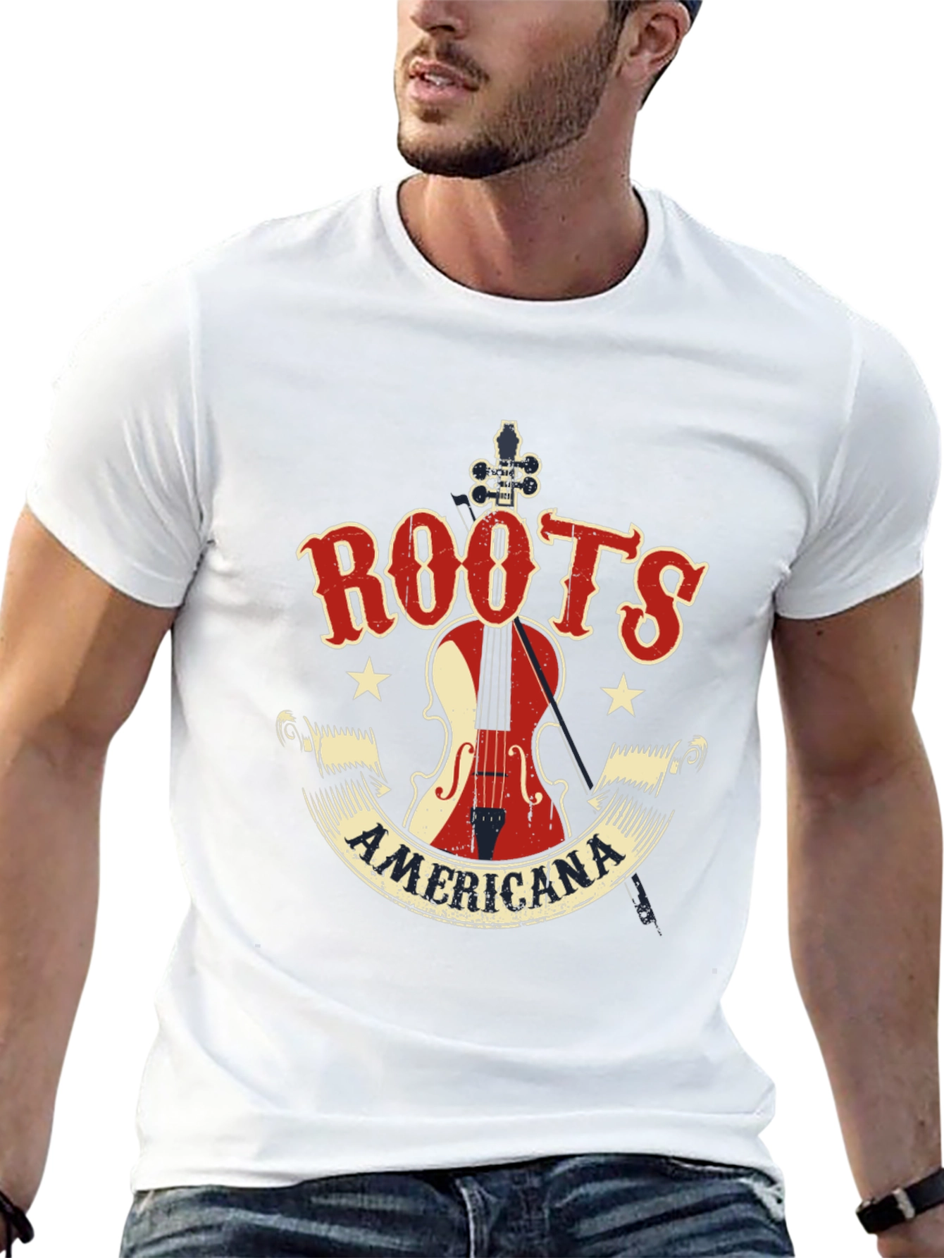 Roots Americana Graphic Tee - Black