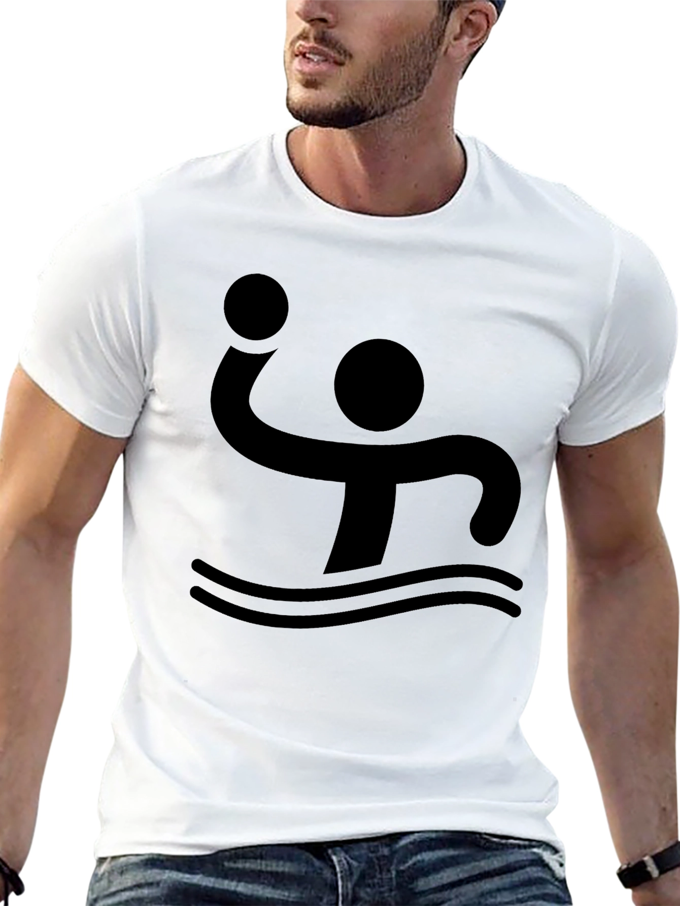 Water Polo Player Black T-Shirt