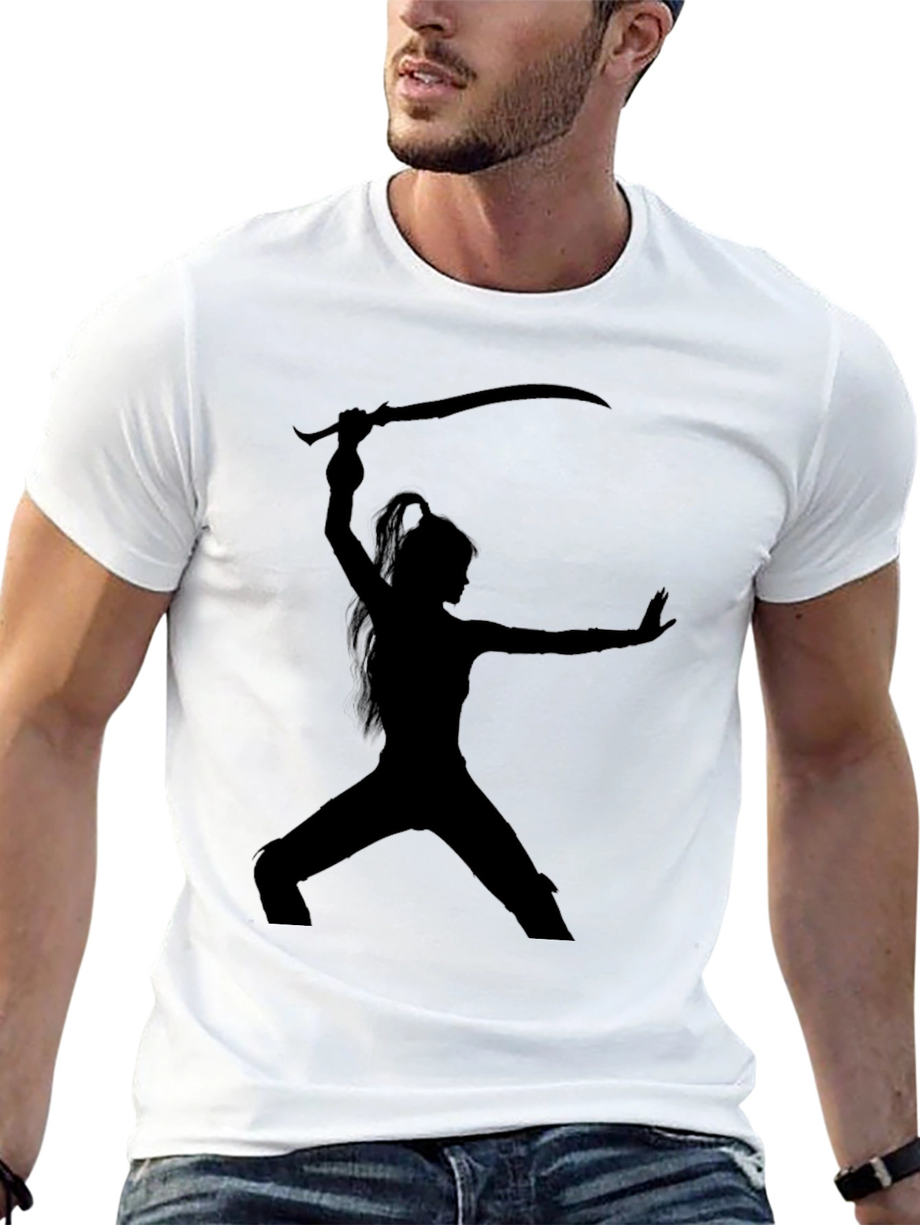 Warrior Silhouette Black T-Shirt