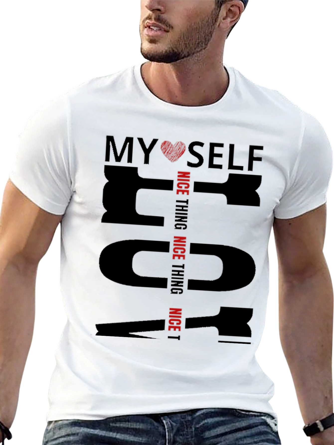 My Self T-Shirt Nice Thing Black Cotton Tee