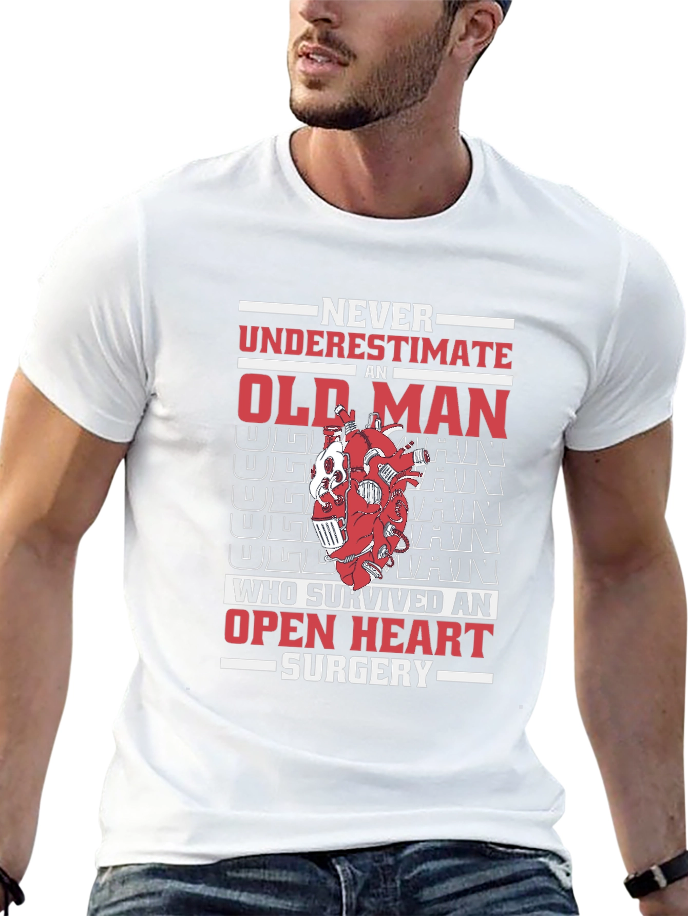 Old Man Open Heart Surgery T-Shirt