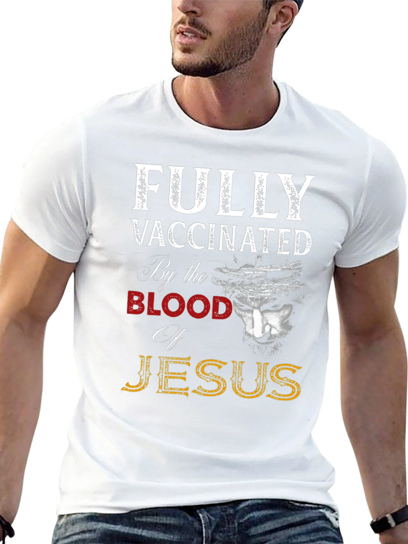 Fully Vaccinated by the Blood of Jesus T-Shirt