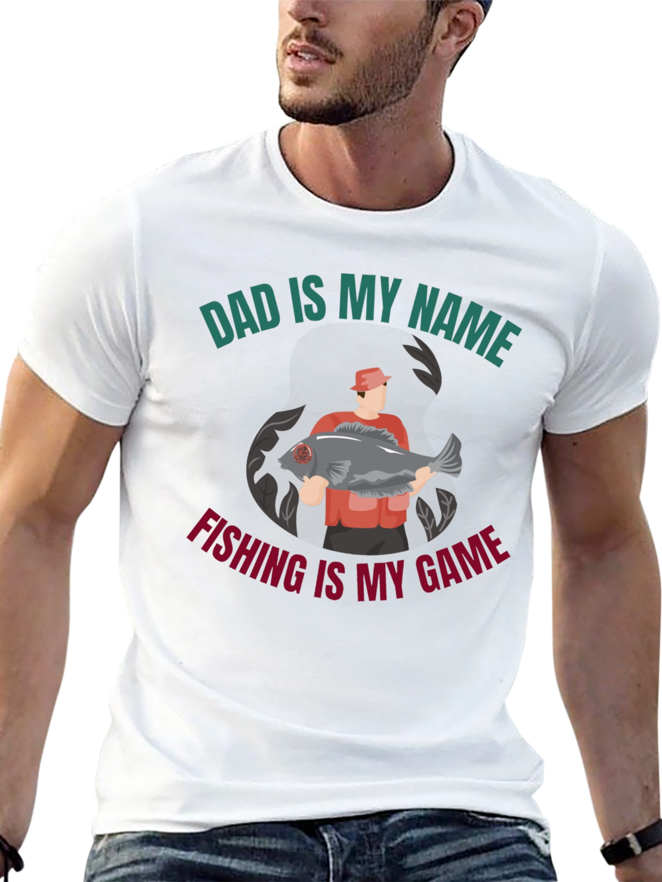 Dad Fishing Graphic T-Shirt