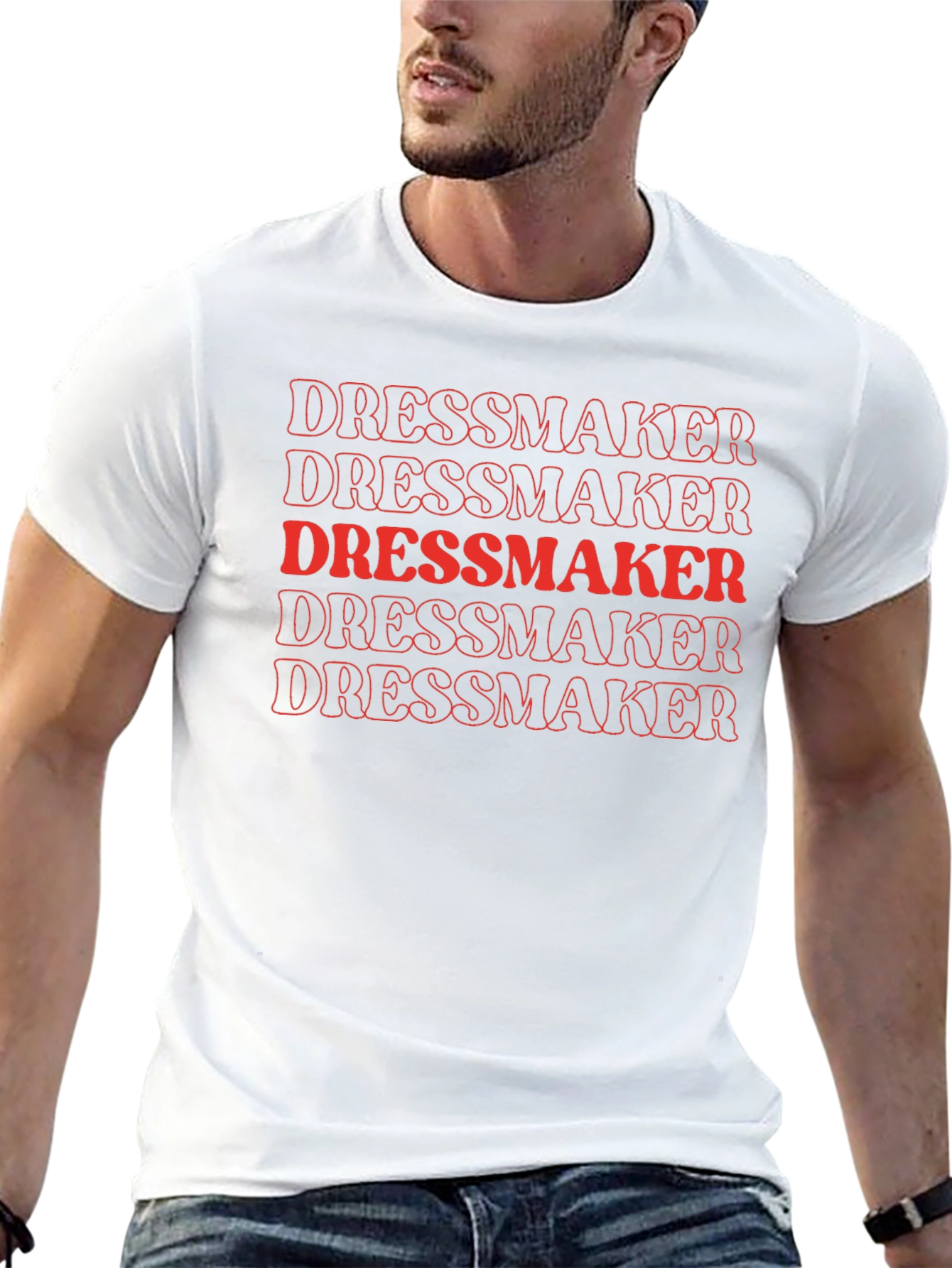 Dressmaker Retro Graphic T-Shirt - Bold Design