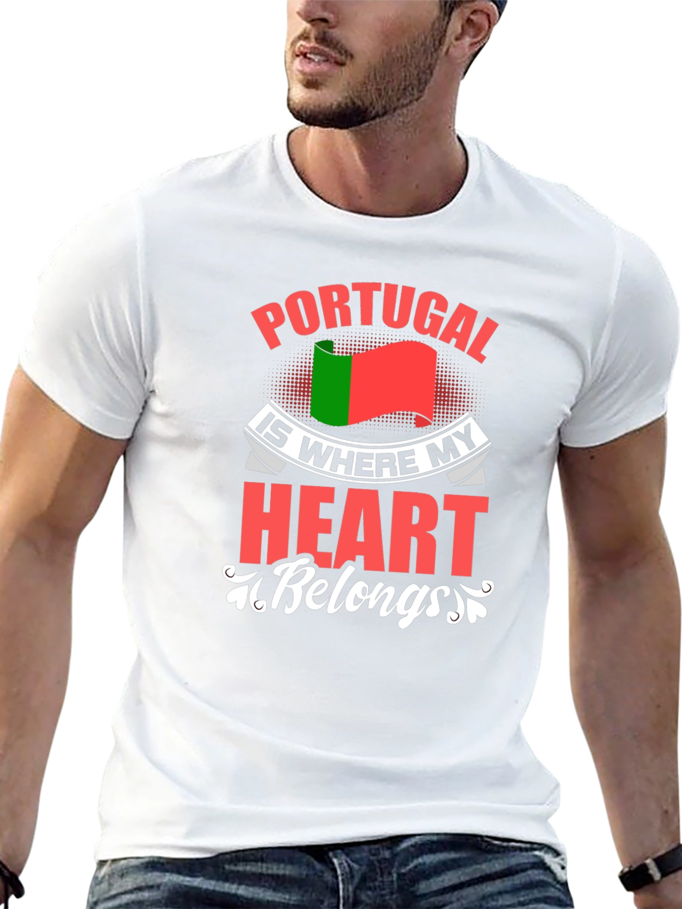 Portugal Heart T-Shirt: Country Pride Tee