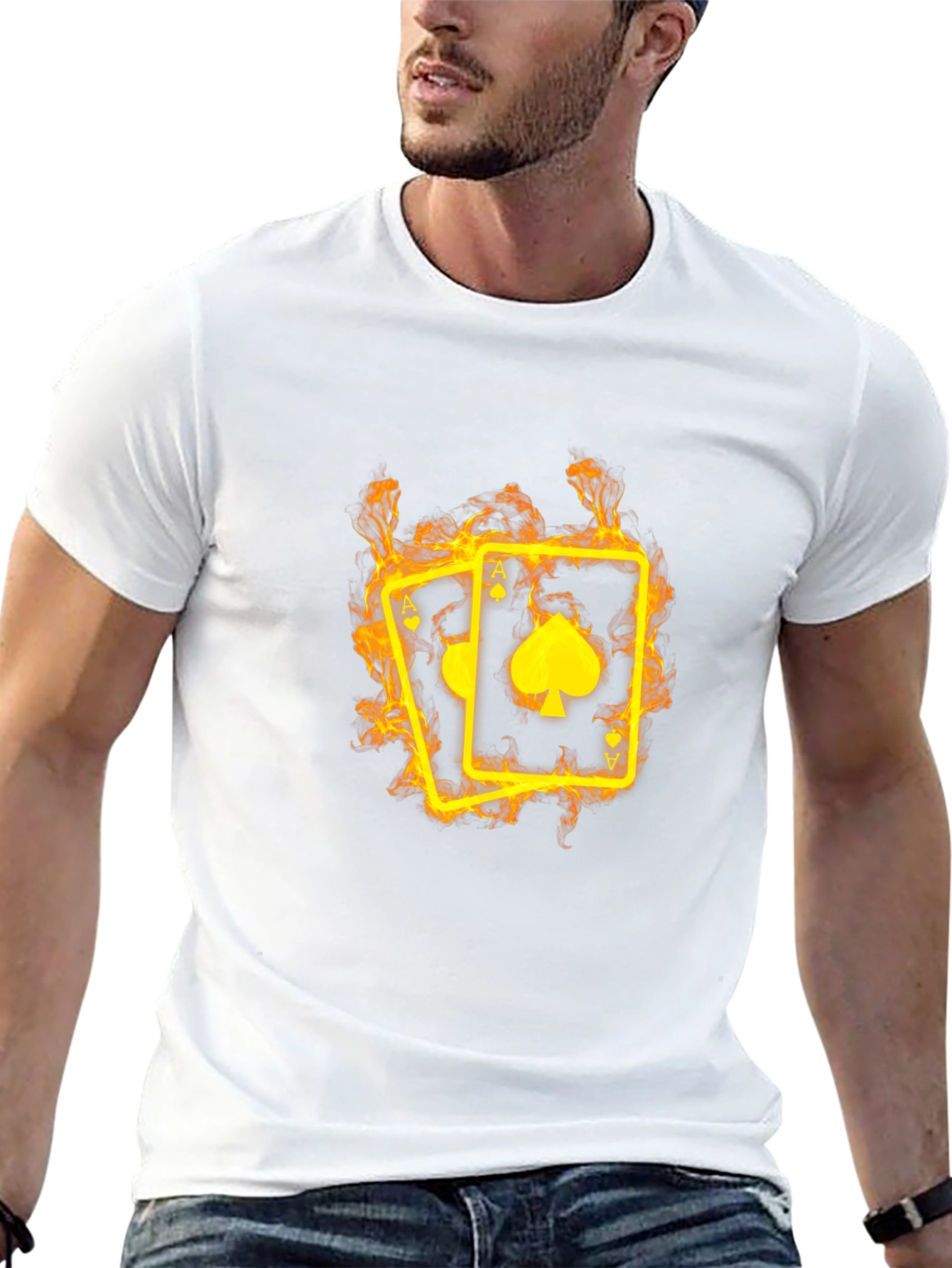 Ace Cards Flaming Graphic T-Shirt