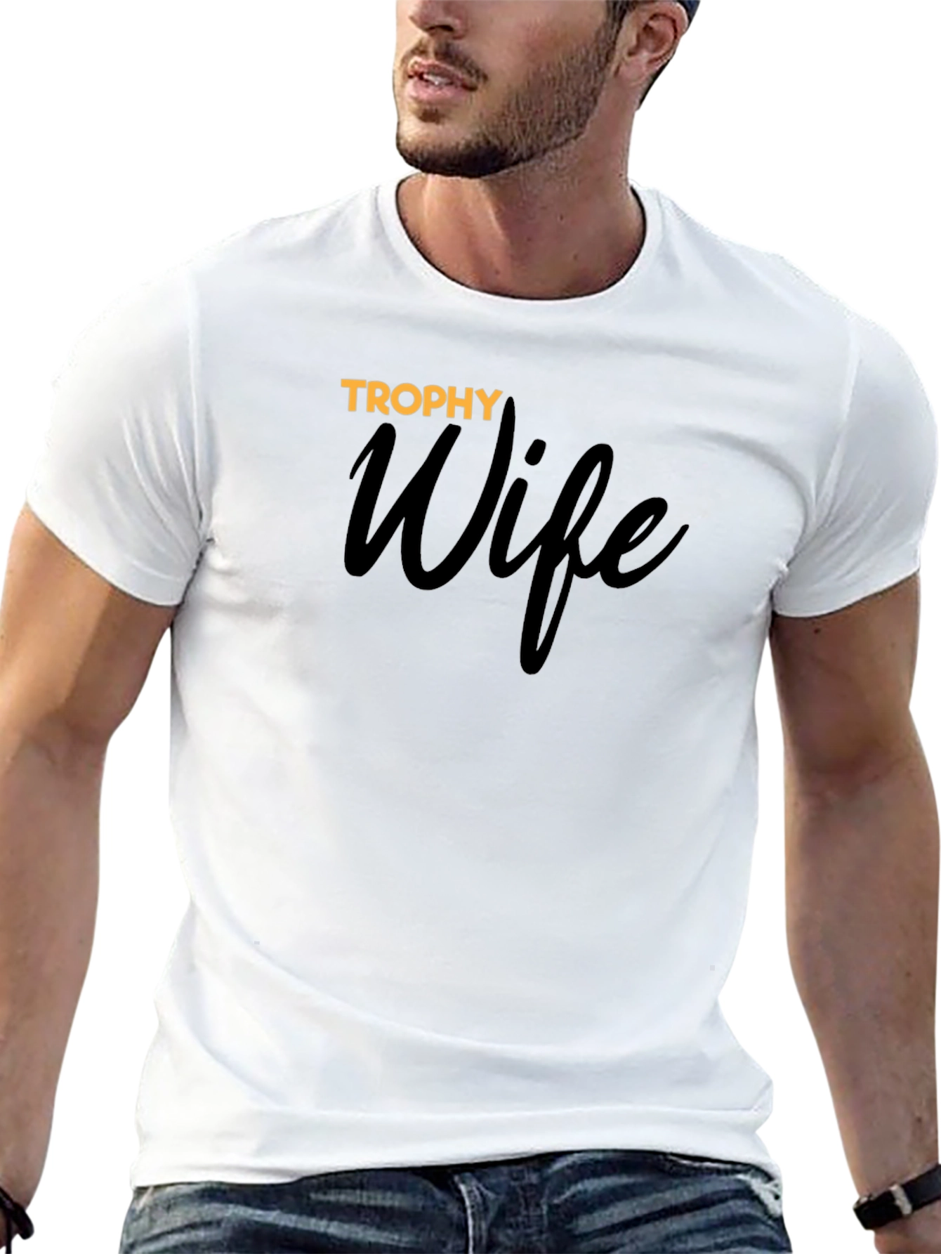 Trophy Wife Graphic T-Shirt - Black Cotton Tee