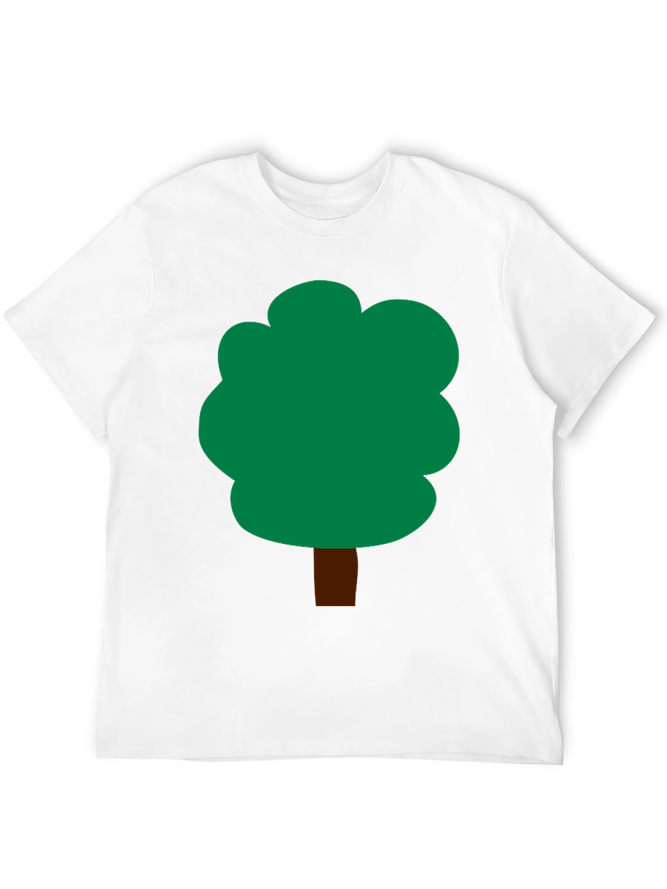 Cartoon Tree Graphic T-Shirt - Black