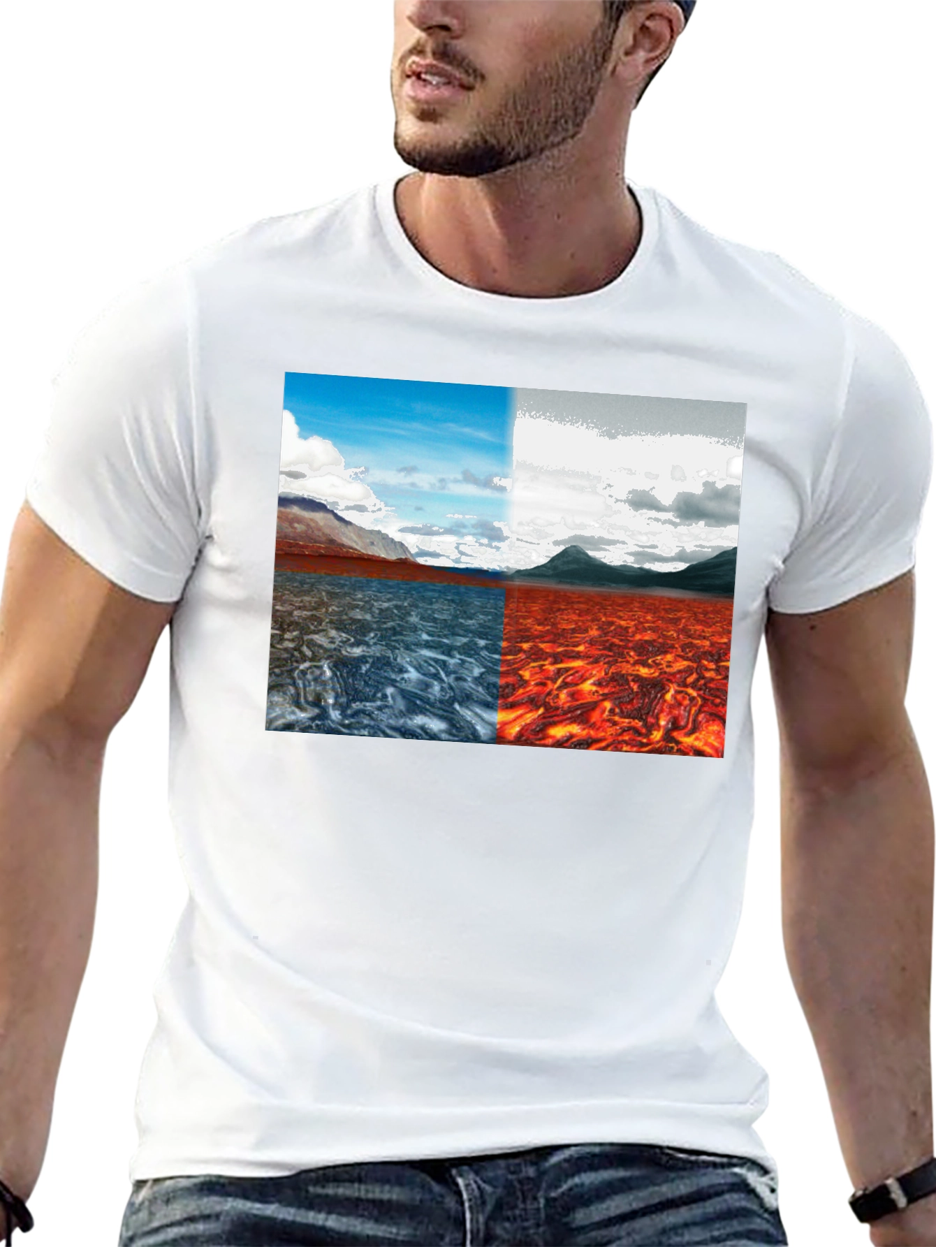 Elemental Lands Graphic T-Shirt - Mens Black Tee