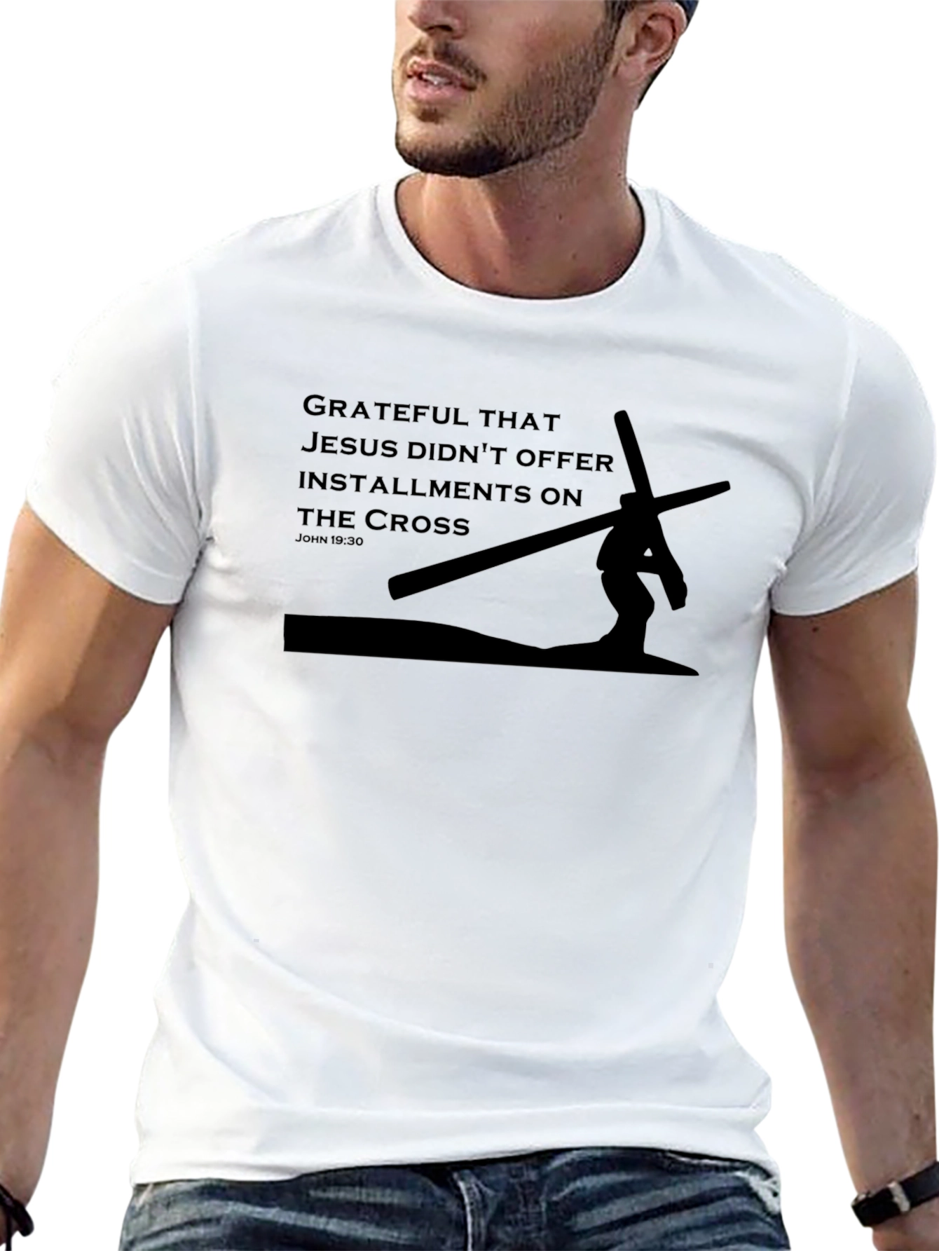 Grateful Jesus Cross Black T-Shirt