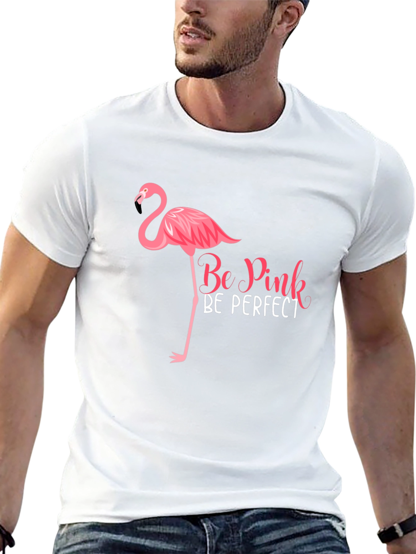 Be Pink Be Perfect T-Shirt - Flamingo Tee