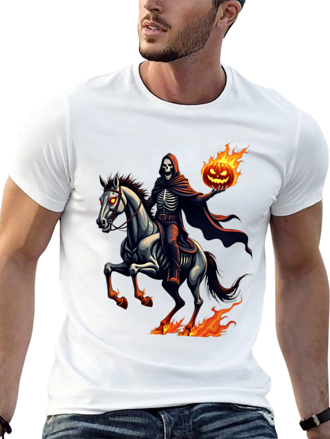 Grim Reaper Horseman T-Shirt - Halloween Ride
