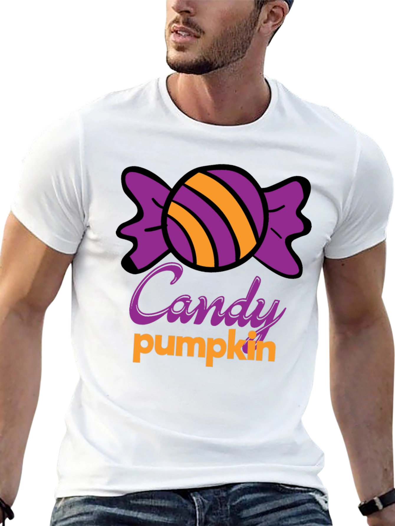 Candy Pumpkin Graphic Tee Halloween