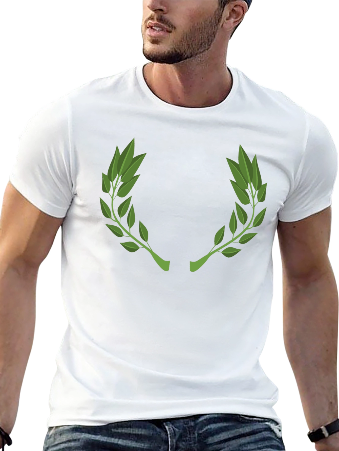 Classic Laurel Wreath Black Graphic Tee