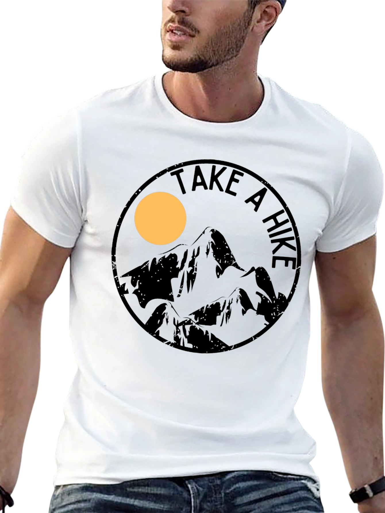 Take a Hike Mountain Graphic T-Shirt - Black