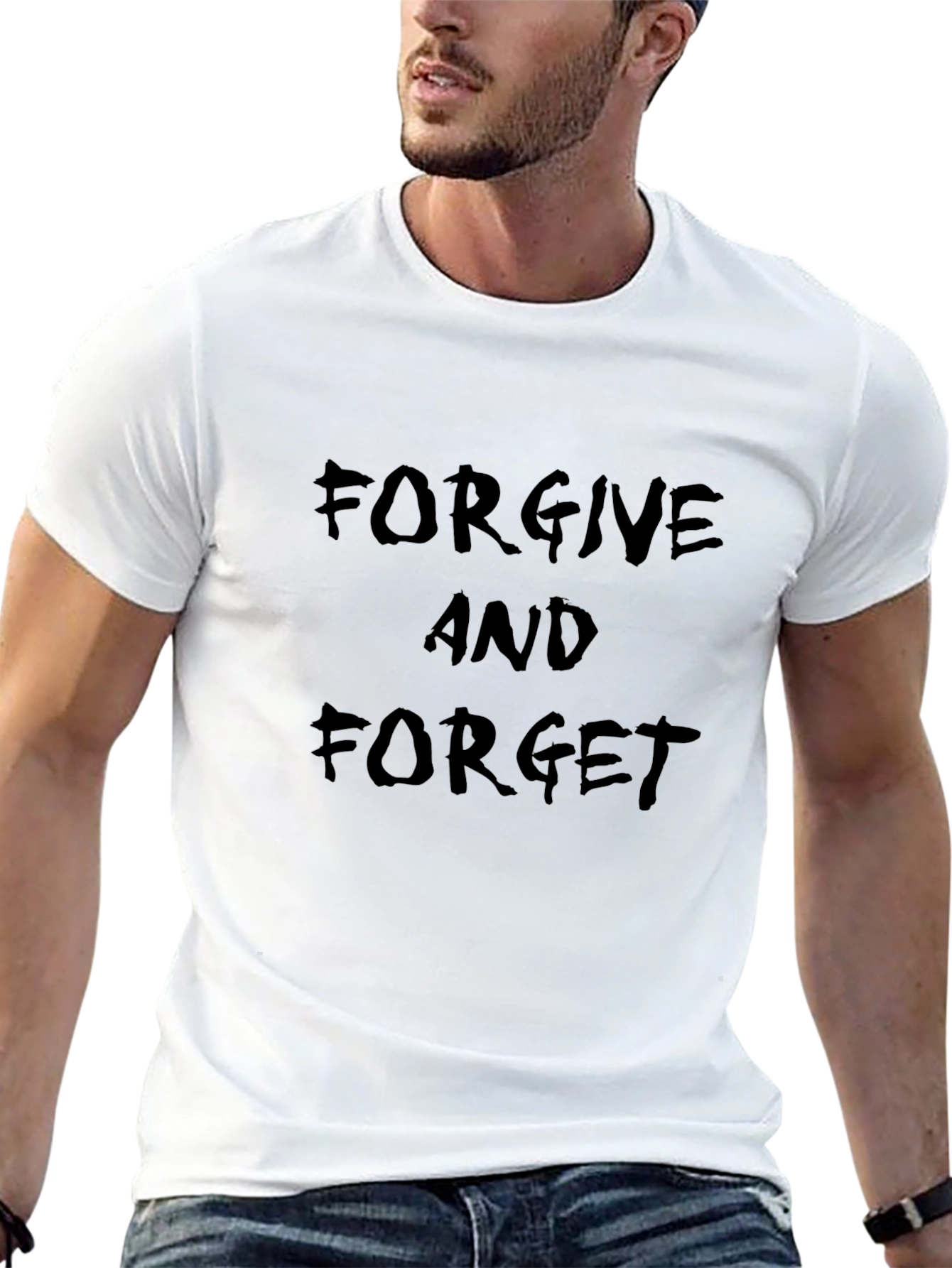 Forgive and Forget Black Graphic Tee
