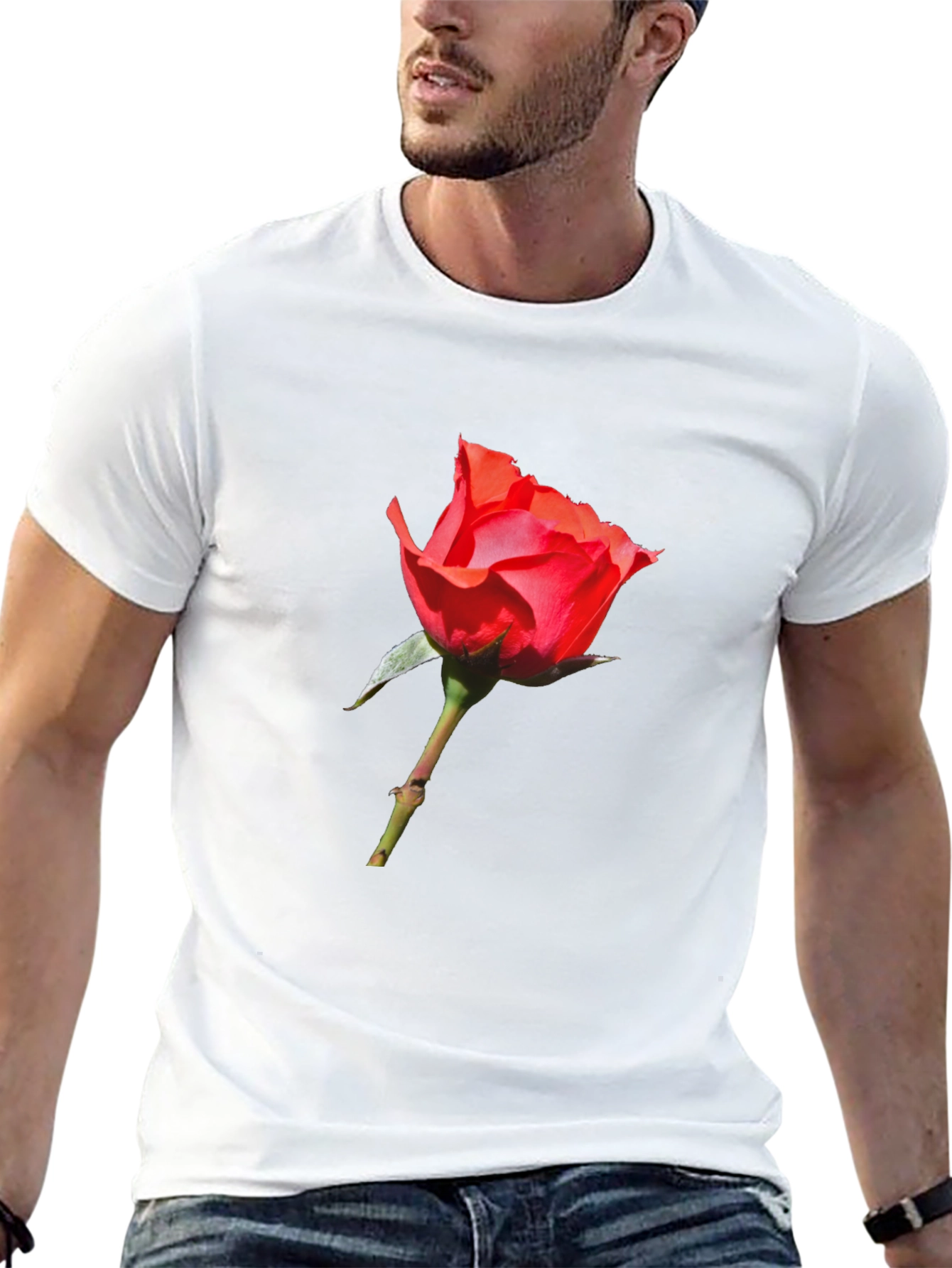 Red Rose Graphic T-Shirt - Classic Comfort