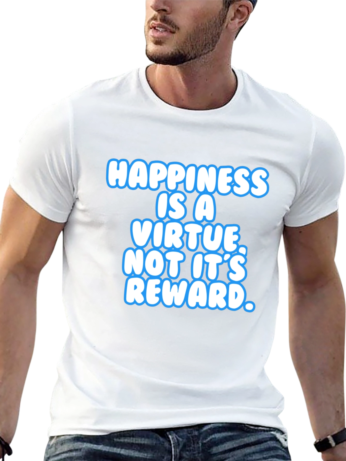 Happiness Is A Virtue Black T-Shirt