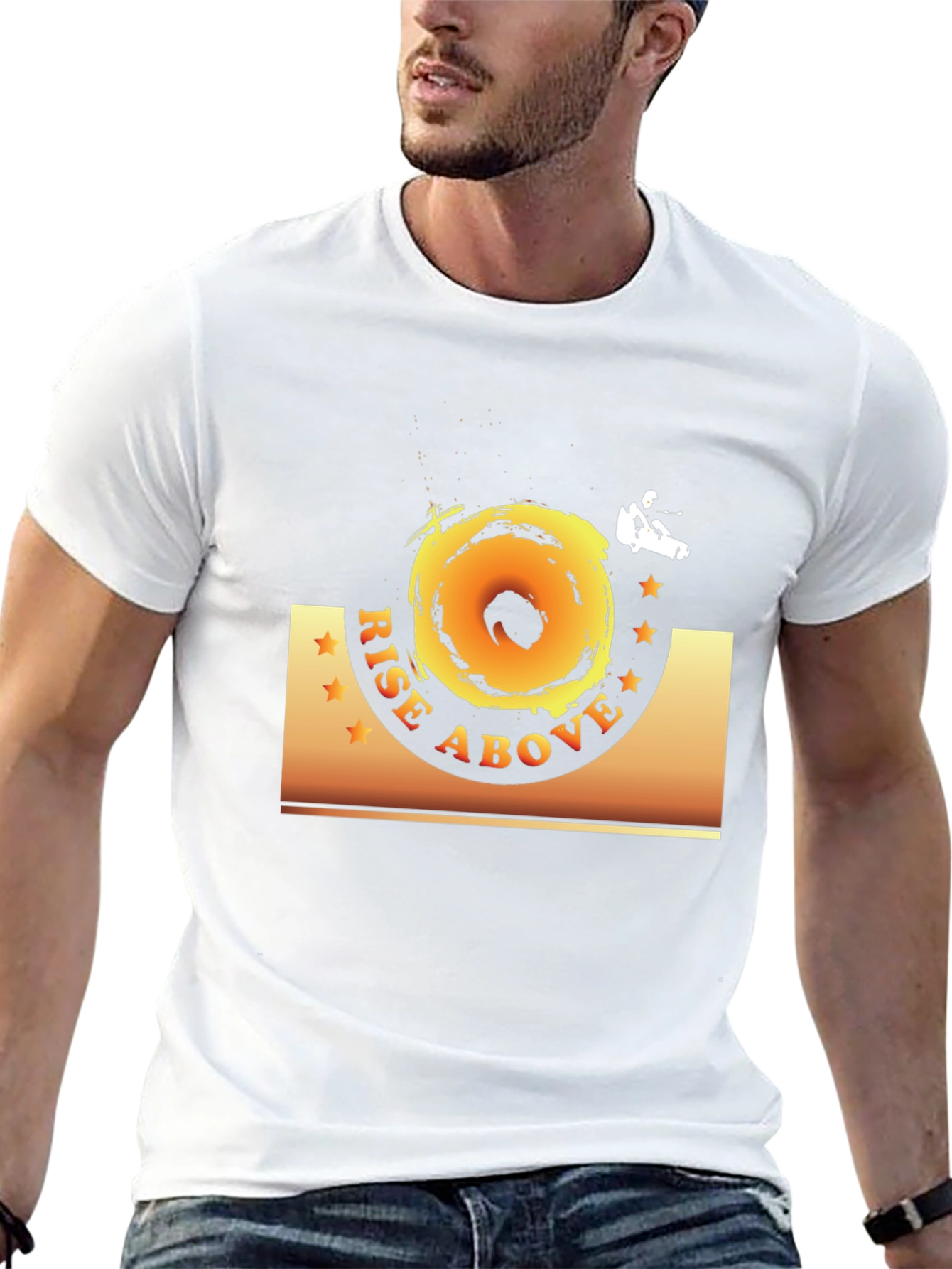 Rise Above Black Graphic Tee