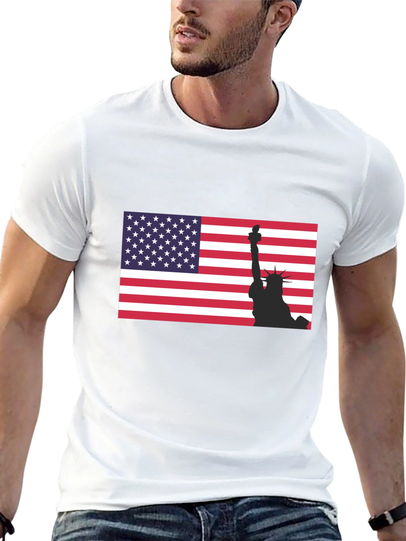 American Flag Liberty Graphic T-Shirt