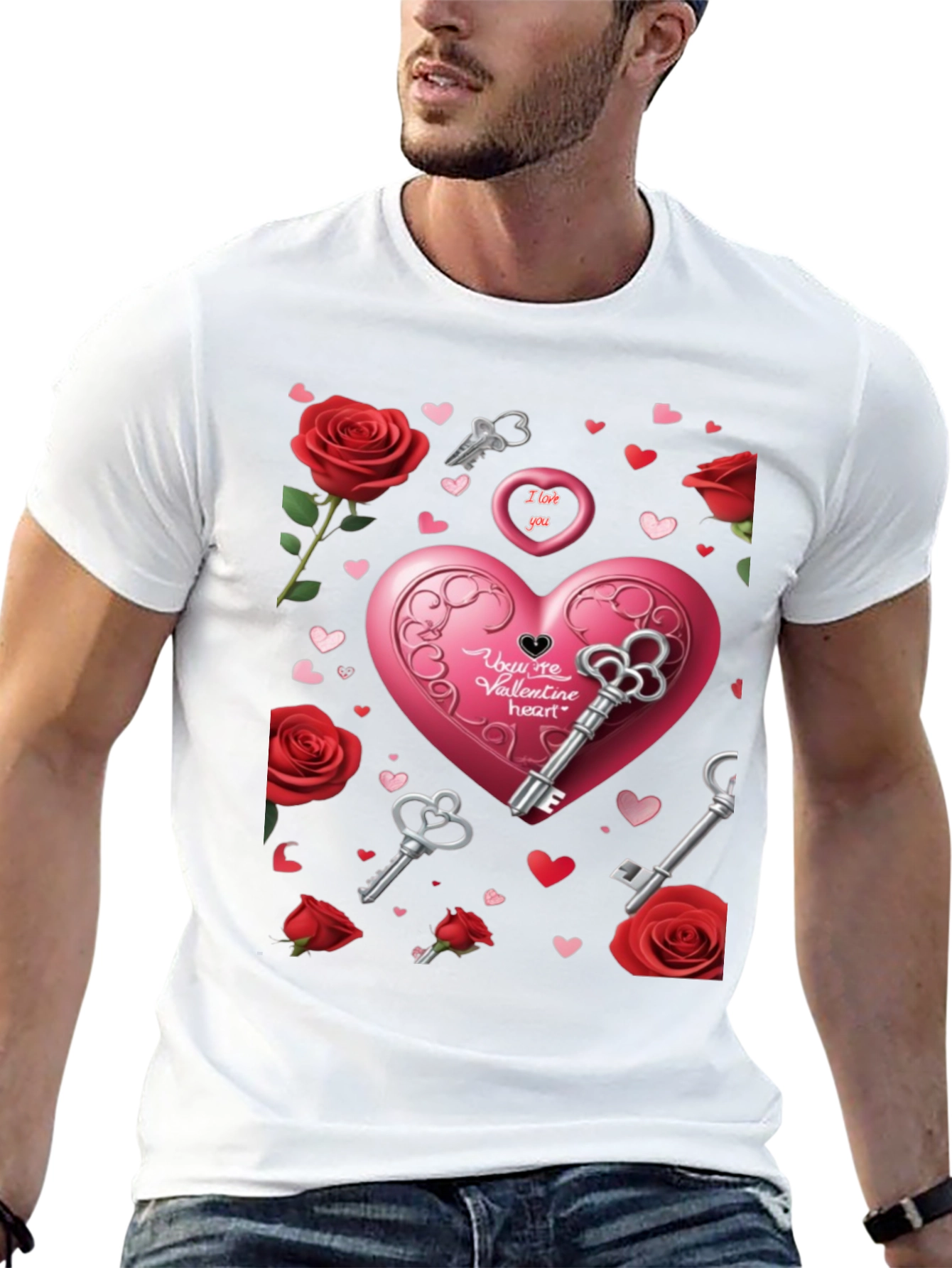 Valentines Day Heart & Keys T-Shirt
