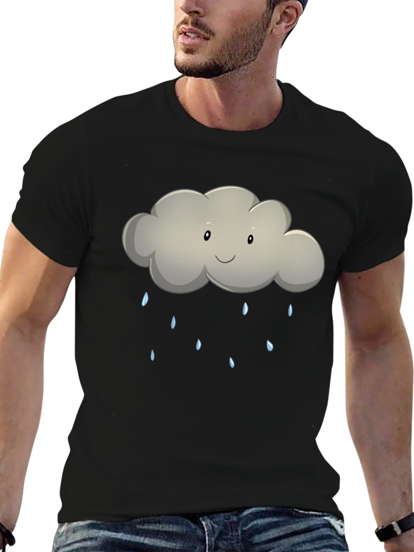 Rain Cloud Graphic Tee - Soft Cotton Comfort