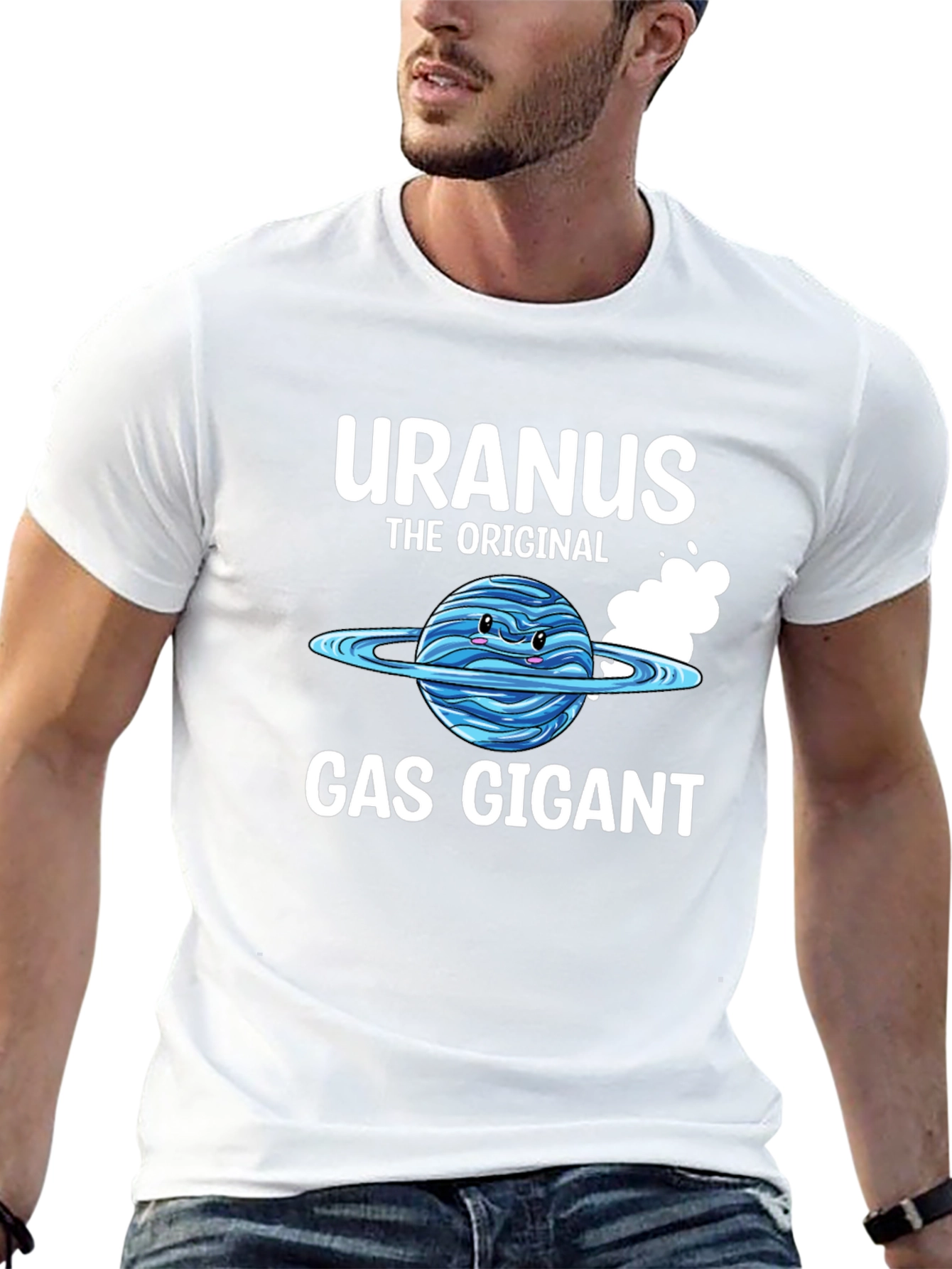 Uranus Gas Giant Graphic T-Shirt - Funny Space Tee