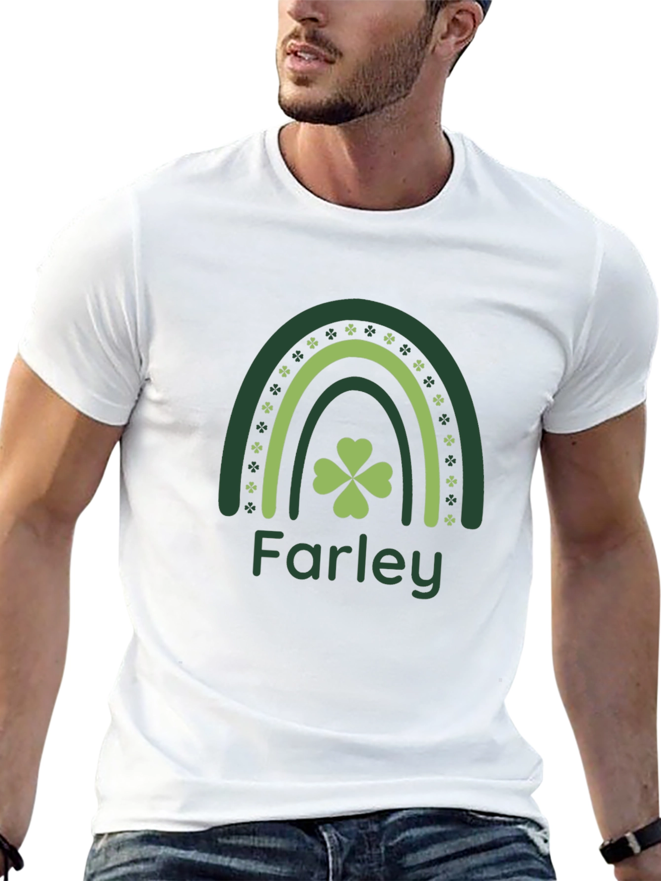 Farley St. Patricks Day Rainbow Shamrock T-Shirt