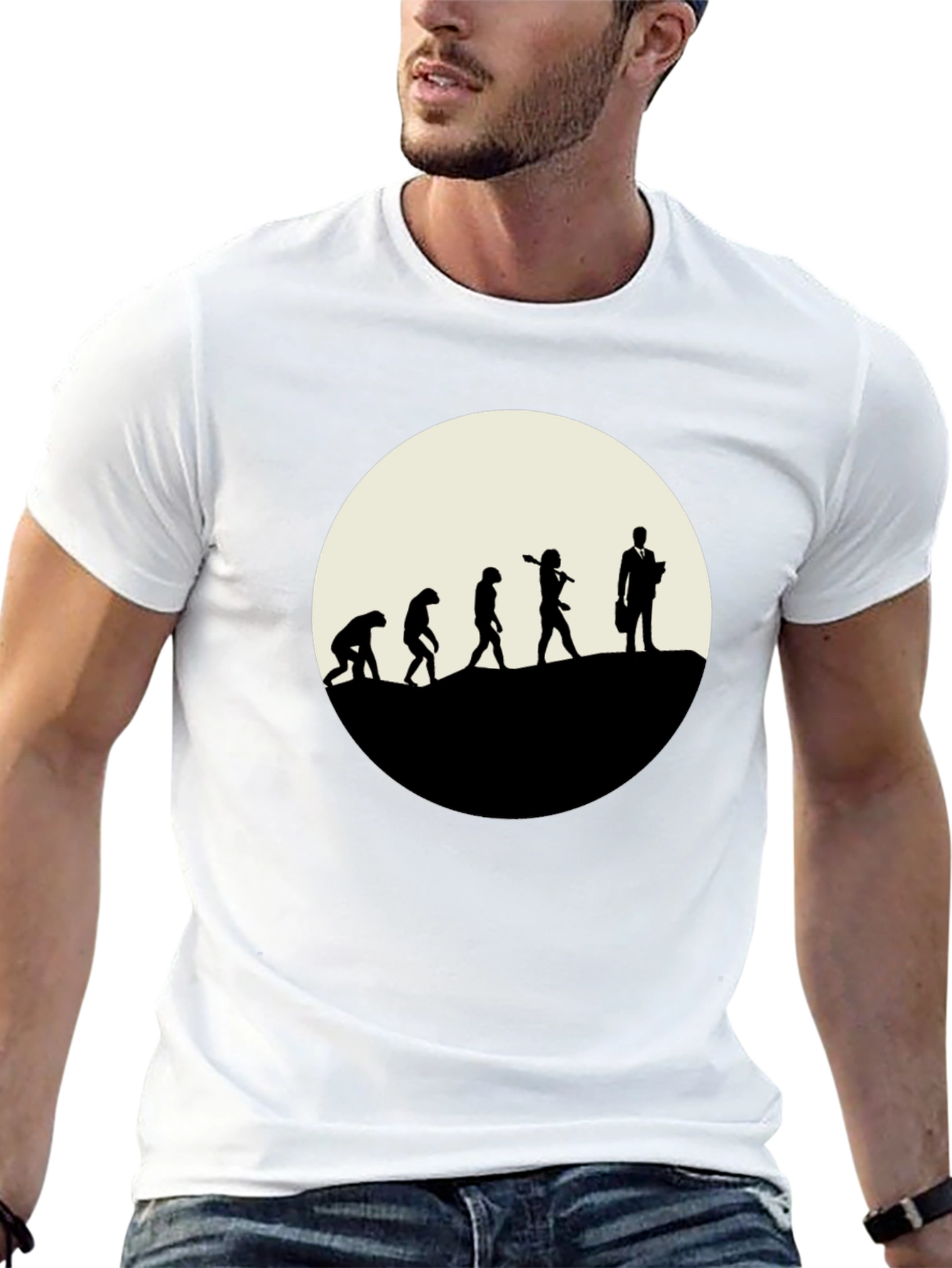 Evolution of Man Black T-Shirt