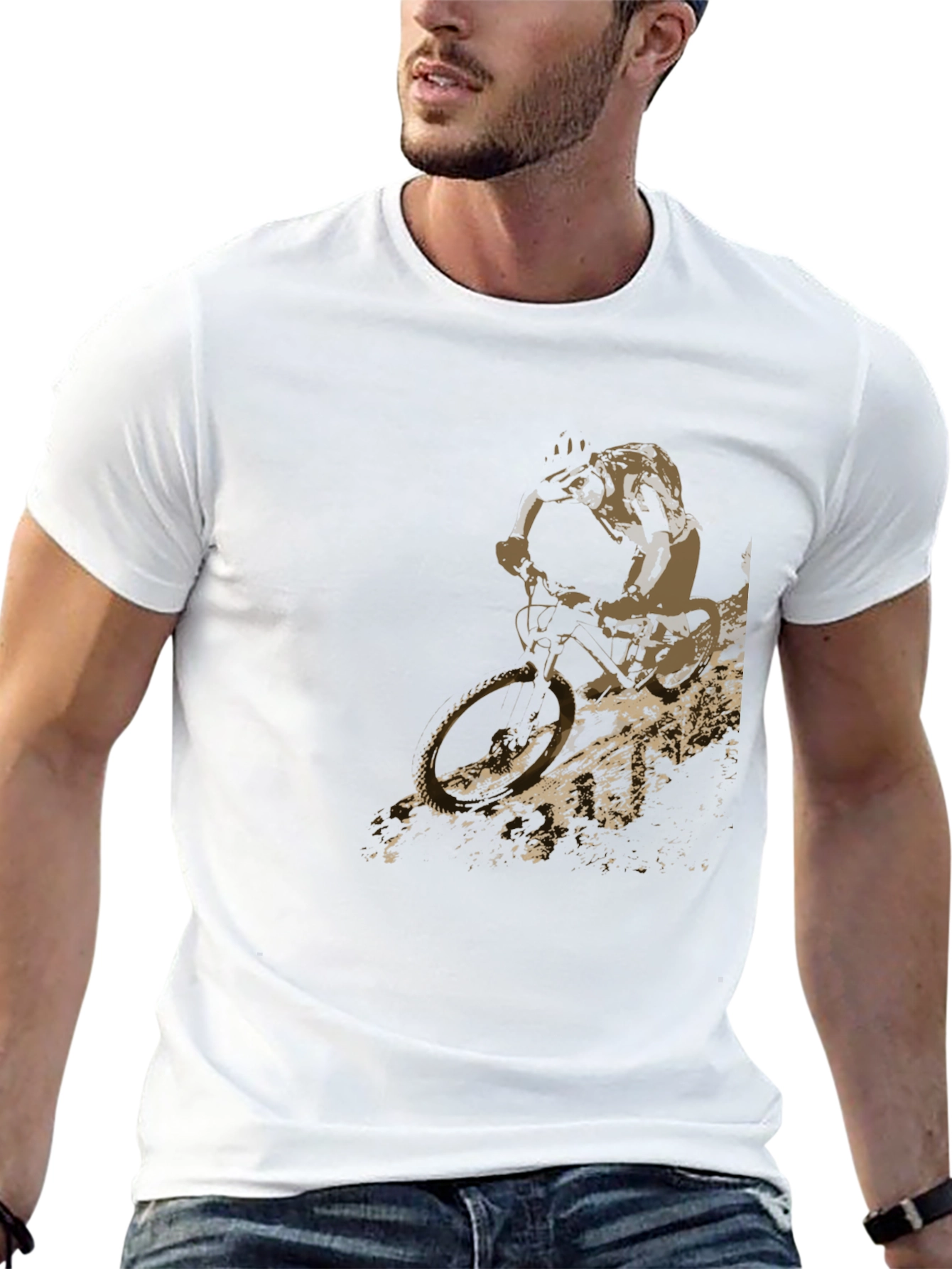 Mountain Biker Graphic T-Shirt - Black