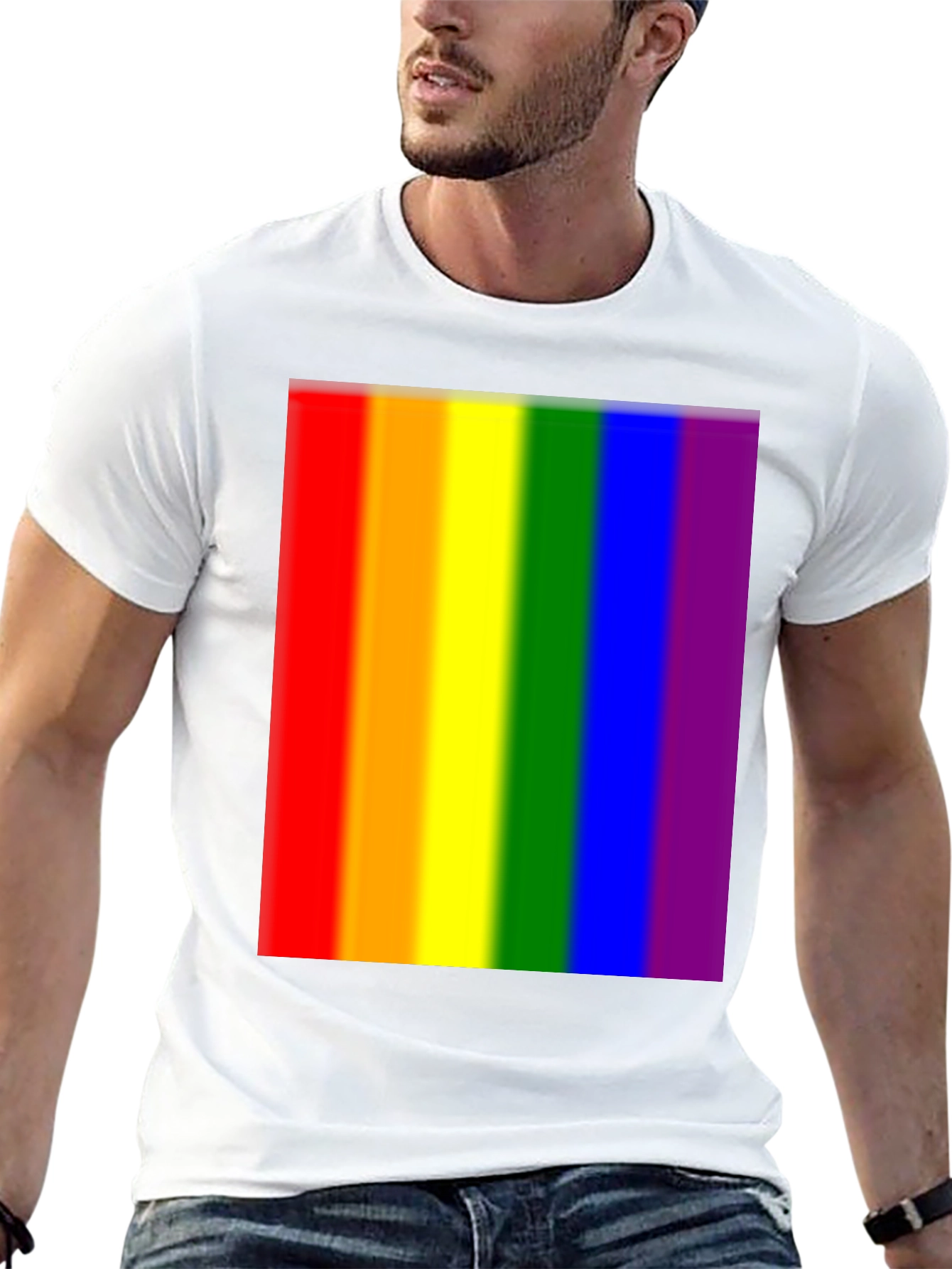 Rainbow Pride T-Shirt - Black Cotton Blend