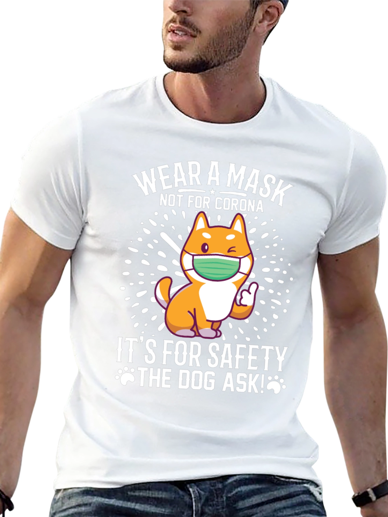 Wear a Mask Dog Graphic Tee