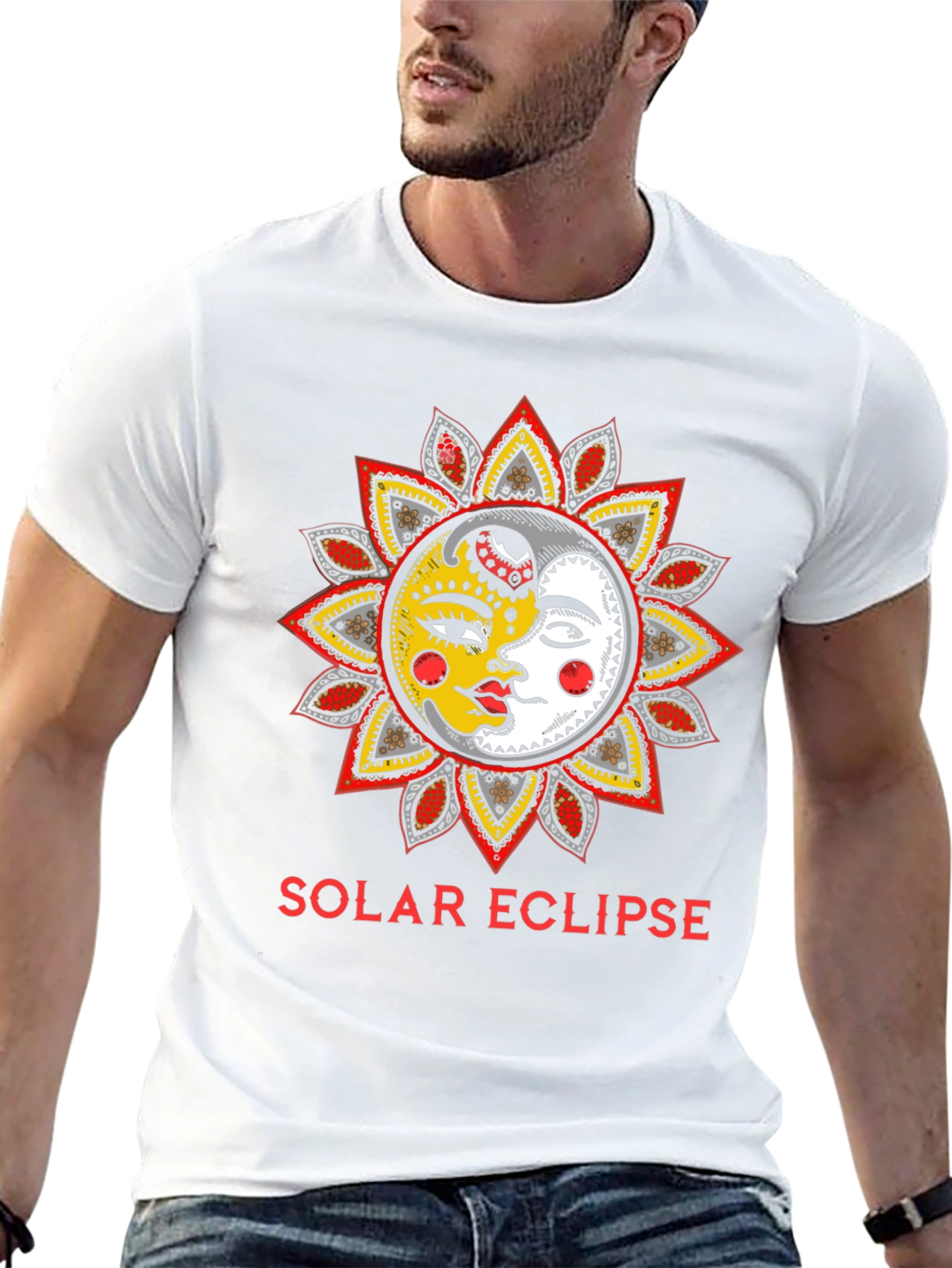 Solar Eclipse Graphic Print T-Shirt - Unisex Fashion Top