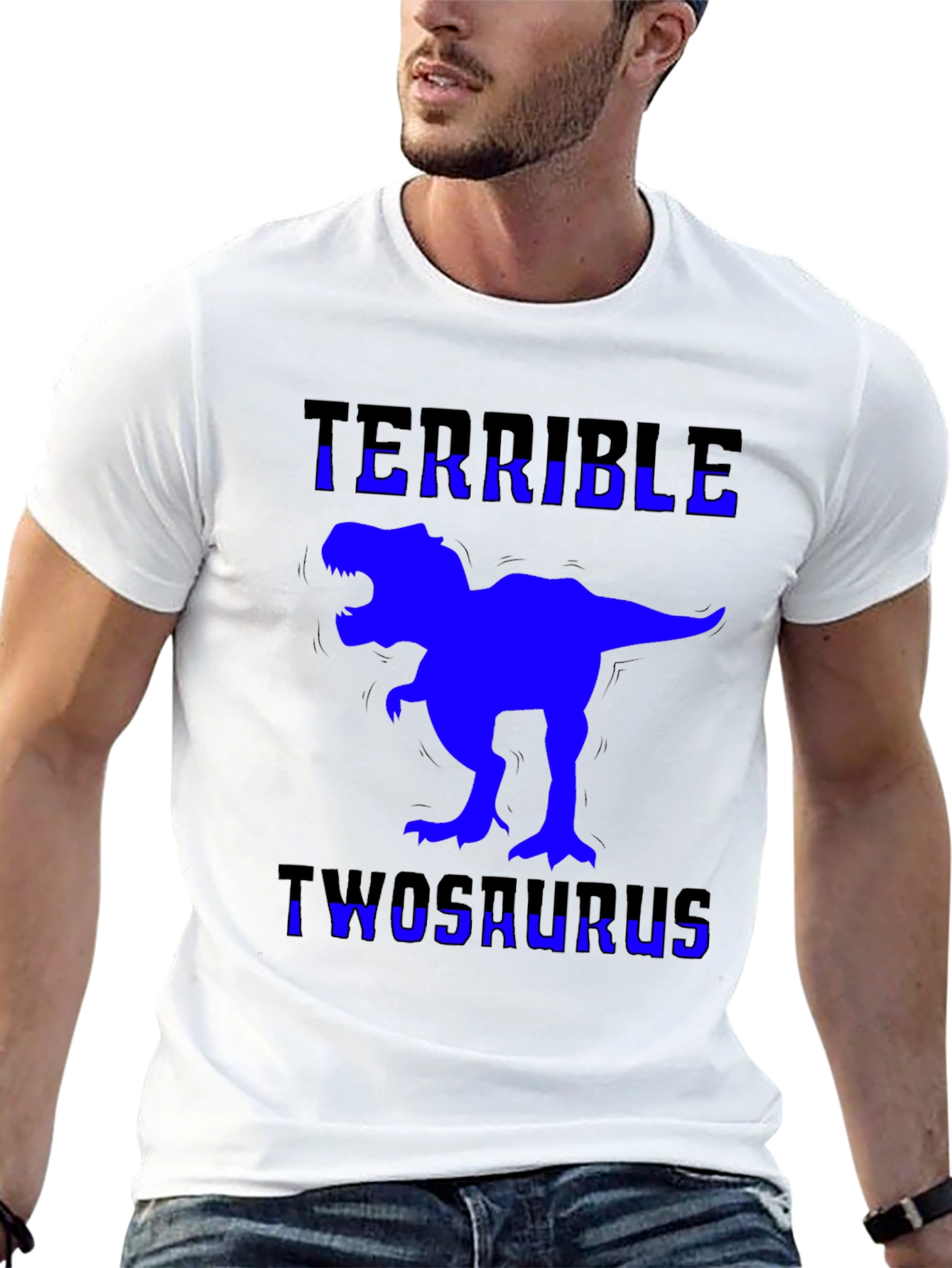 Terrible Twosaurus T-Shirt Funny Dinosaur 2nd Birthday Tee