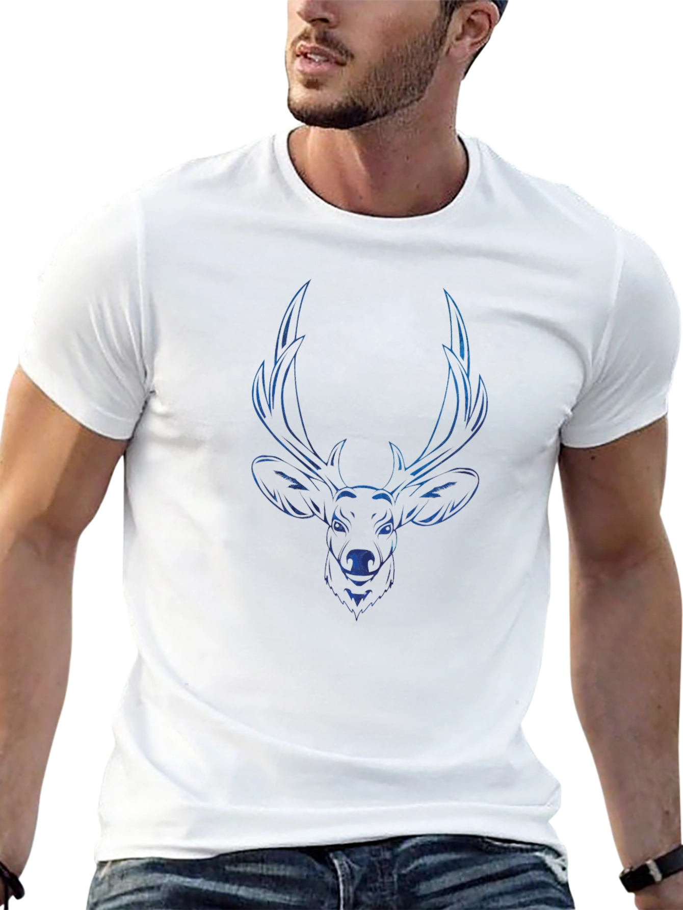 Deer Graphic T-Shirt - Stylish Animal Design