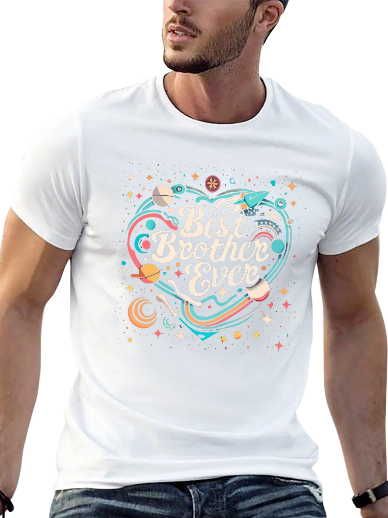 Best Brother Ever Space Graphic Tee