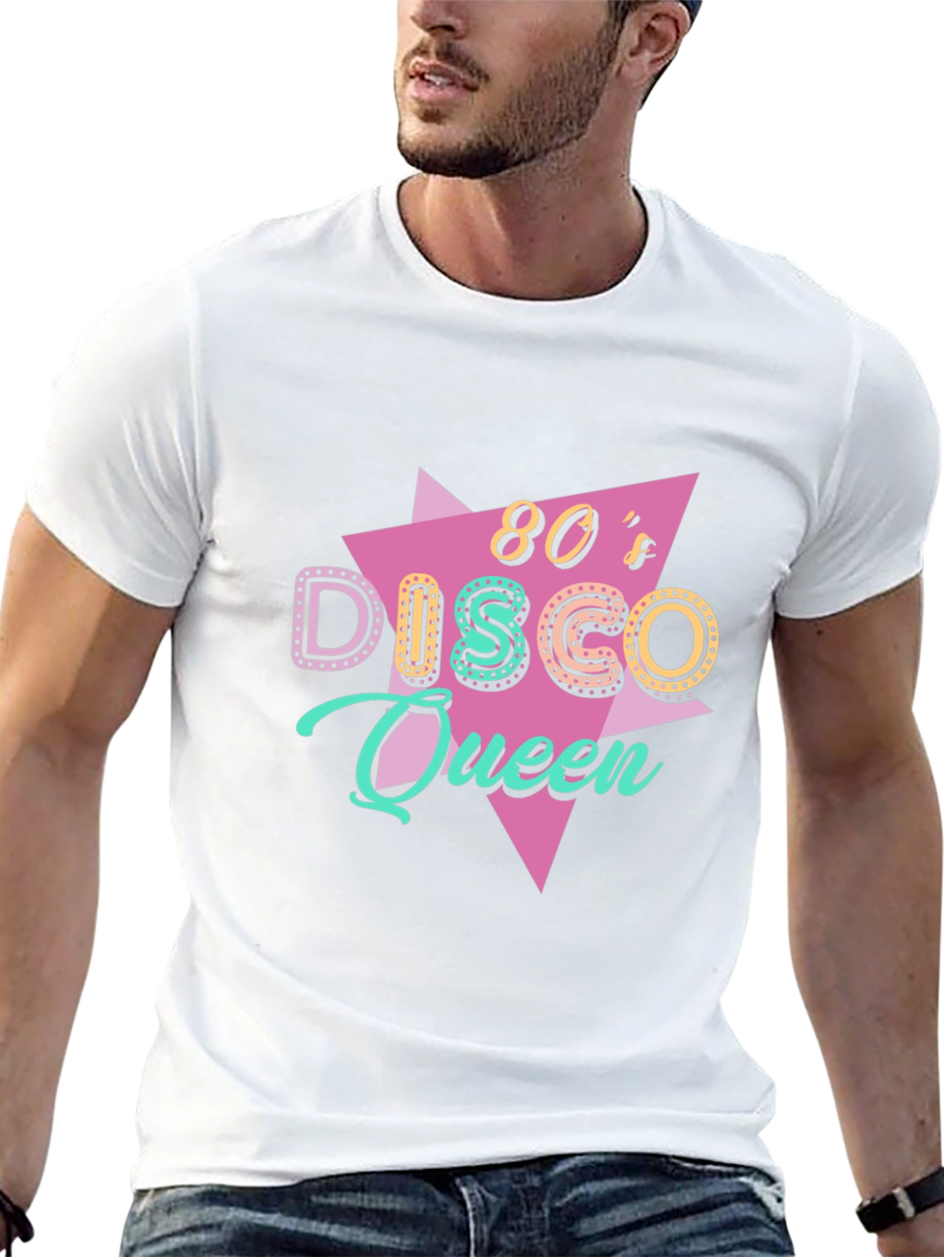 80s Disco Queen Black T-Shirt