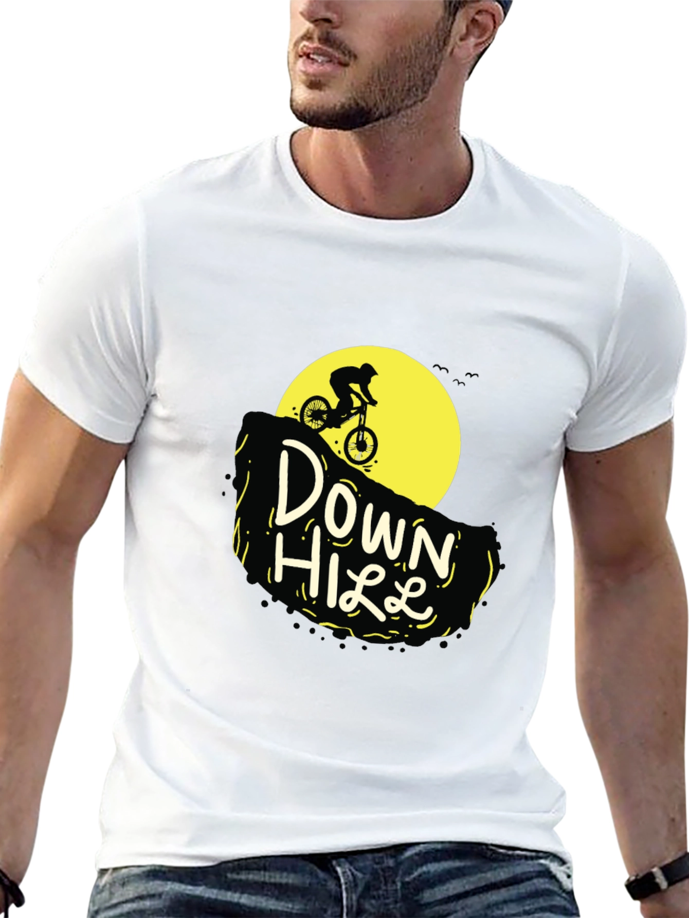 Downhill Biker Graphic Tee - Adventure Style