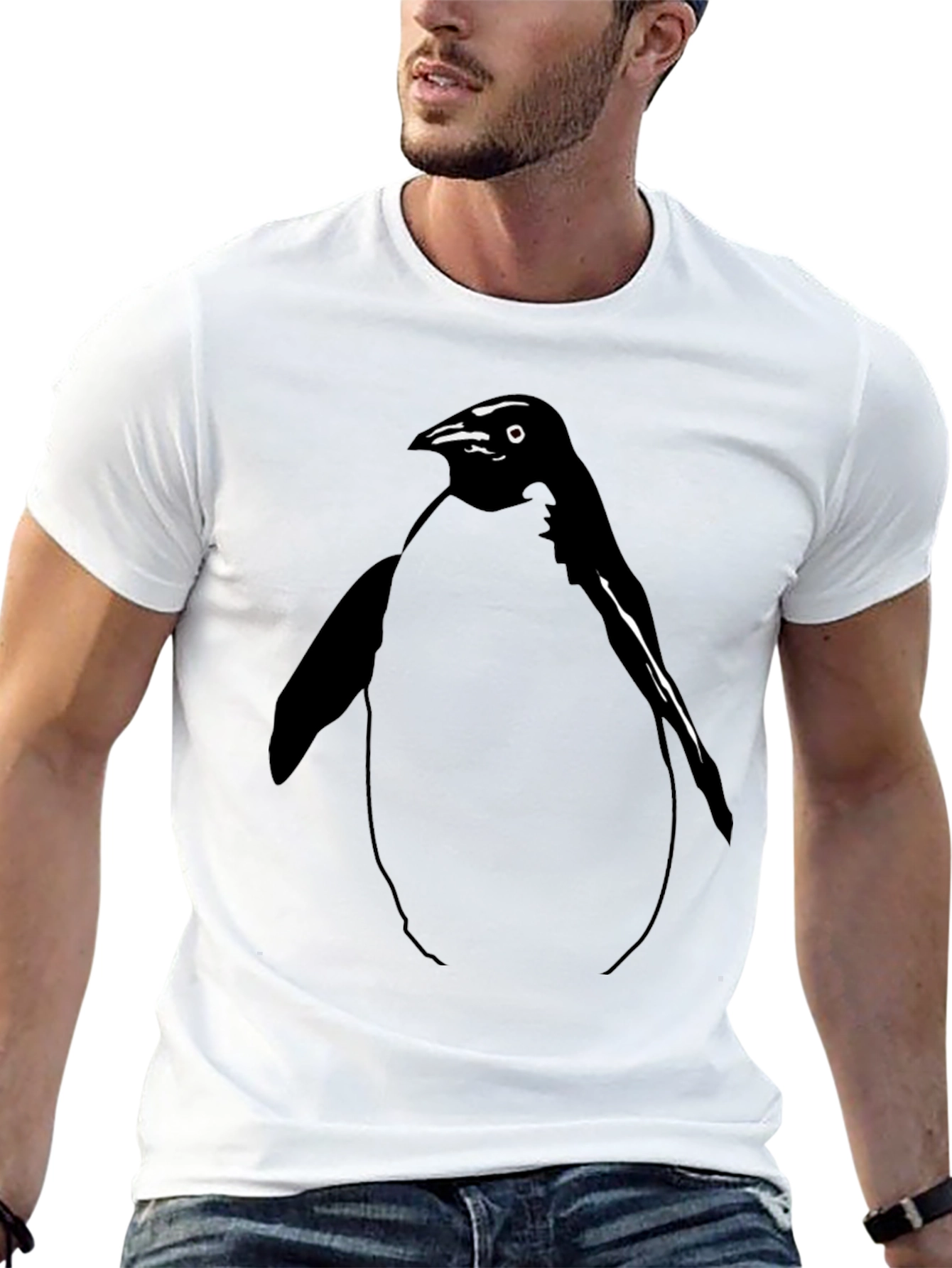 Penguin Graphic Black T-Shirt - Unisex Style