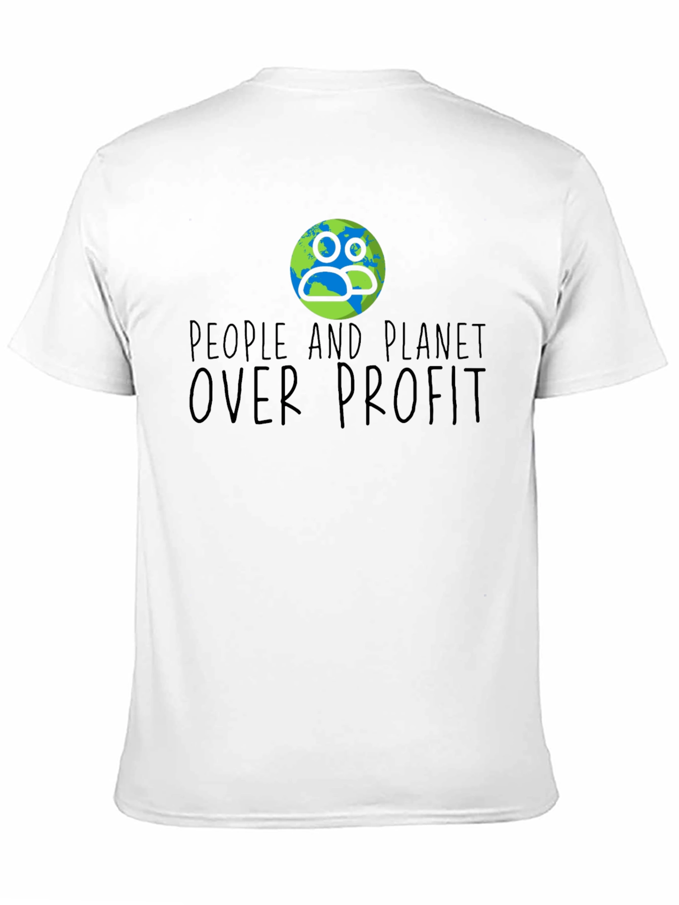People and Planet Over Profit Black T-Shirt