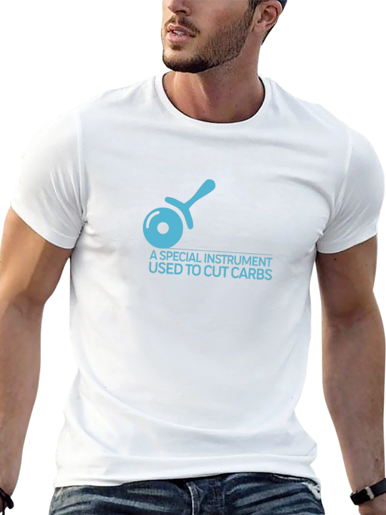 Funny Cut Carbs Graphic T-Shirt - Black