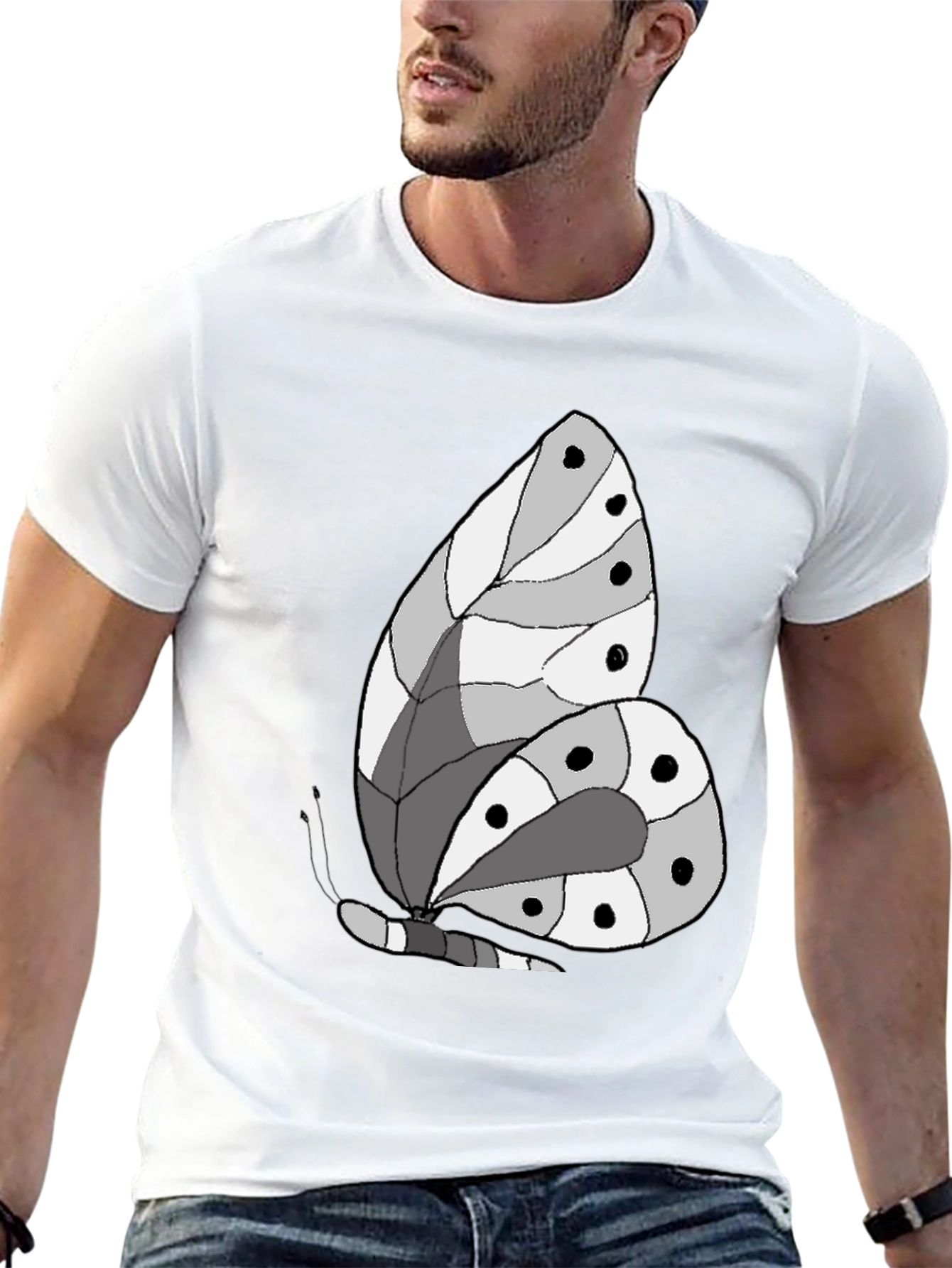 Butterfly Graphic Tee - Soft Cotton Blend Shirt