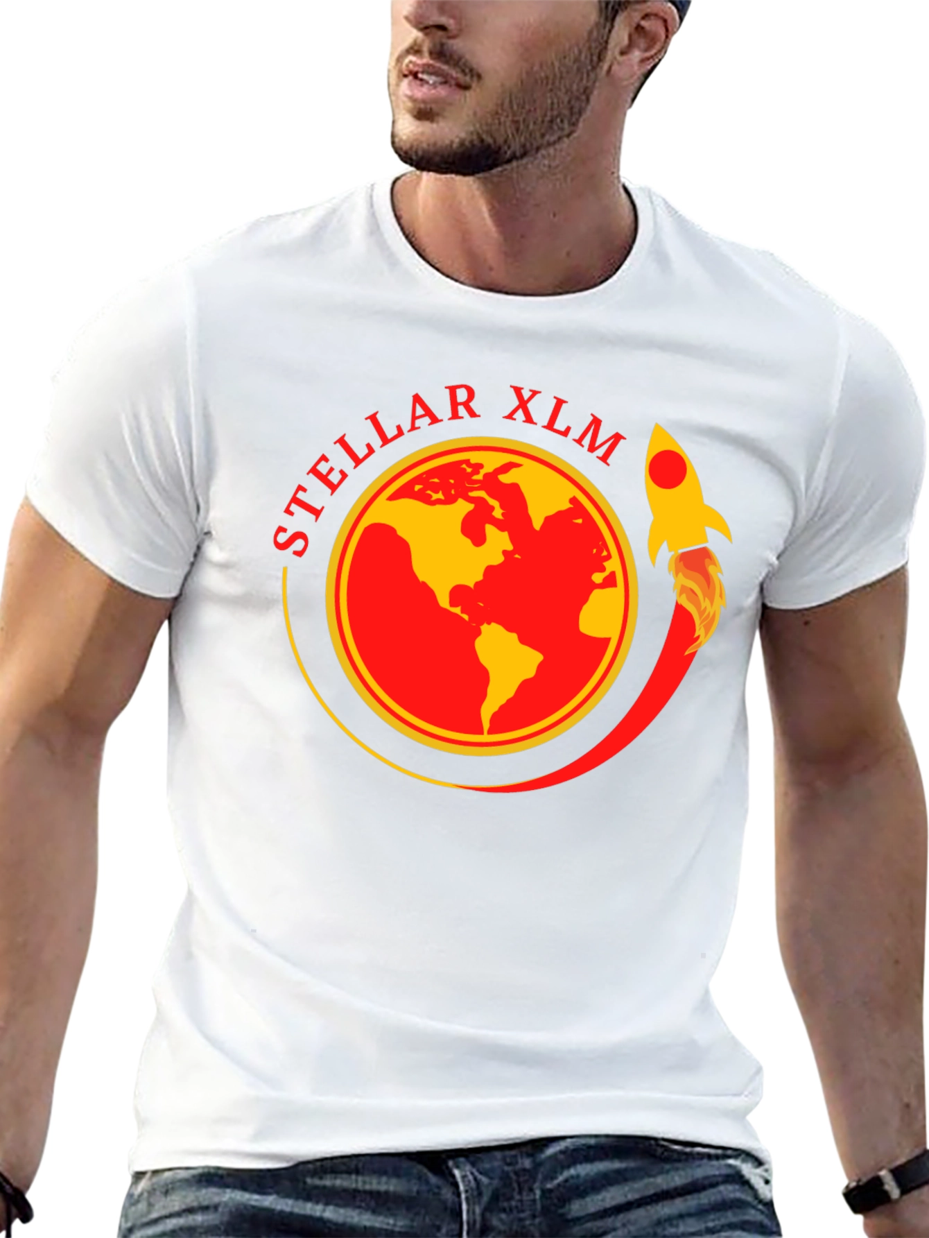 Stellar XLM Rocket Black T-Shirt