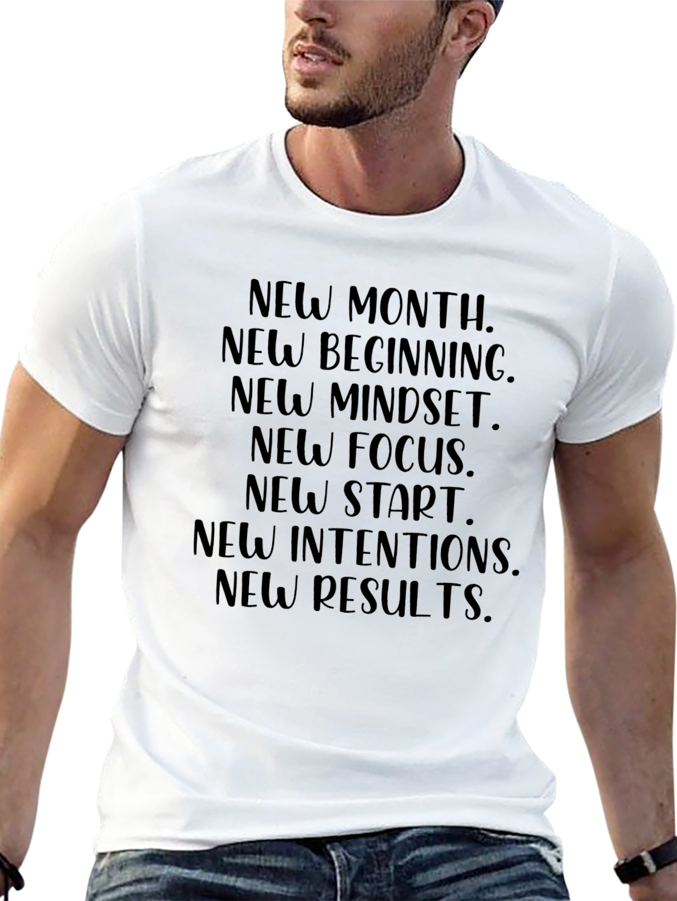 Motivational New Month Black T-Shirt