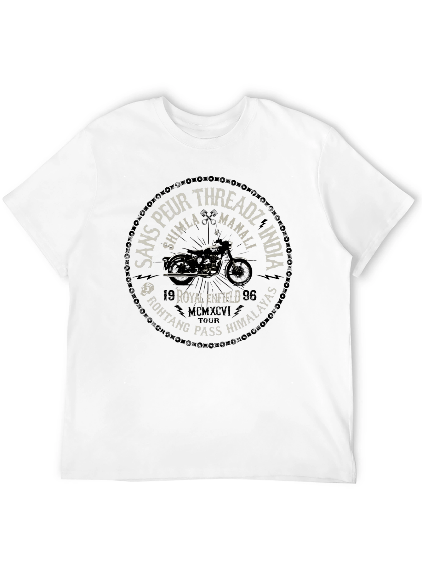 Sans Peur Threadz Royal Enfield Motorcycle T-Shirt