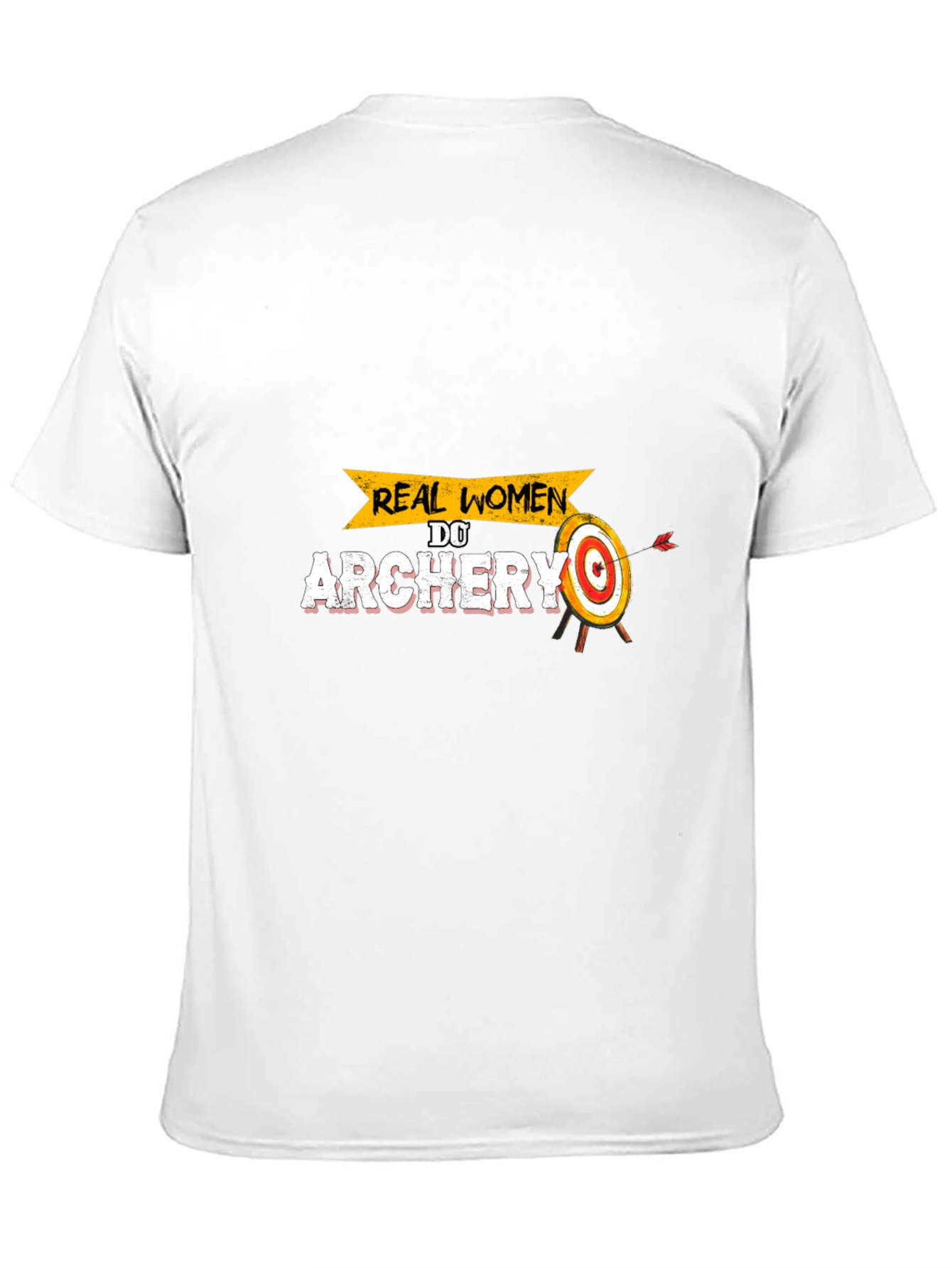Real Women Do Archery T-Shirt: Black Cotton Tee