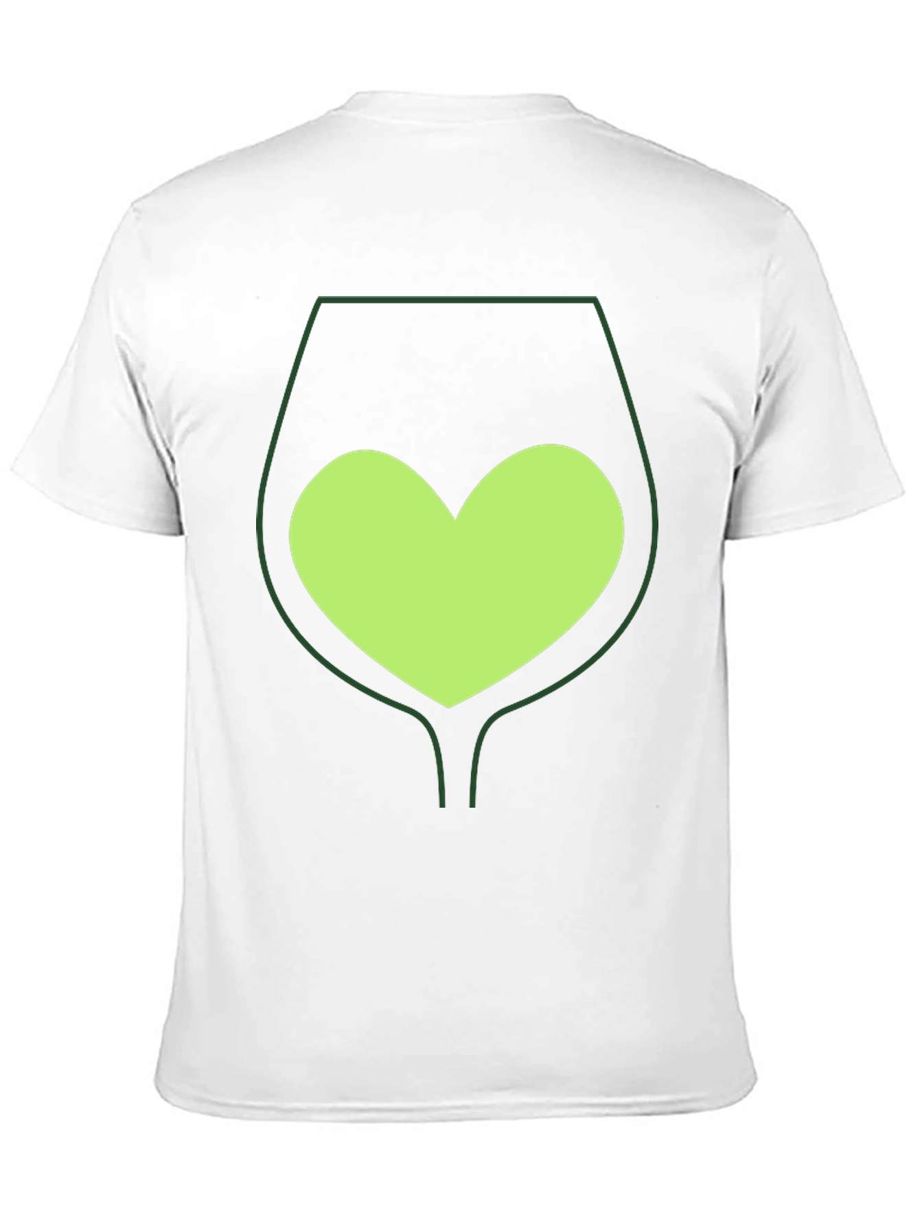Wine Glass Heart Tee - Unique Graphic T-Shirt