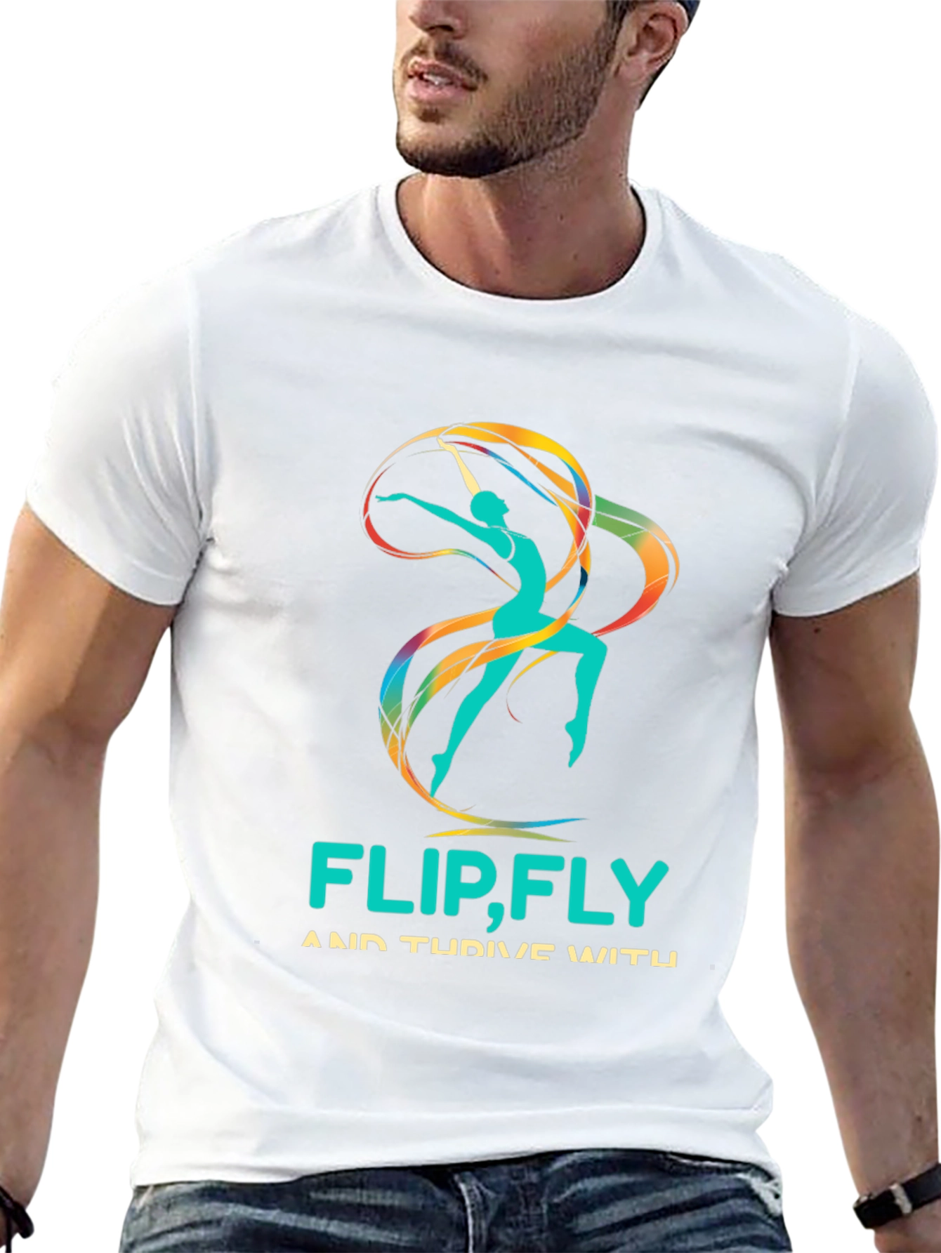 Flip Fly & Thrive T-Shirt - Rhythmic Gymnastics Design