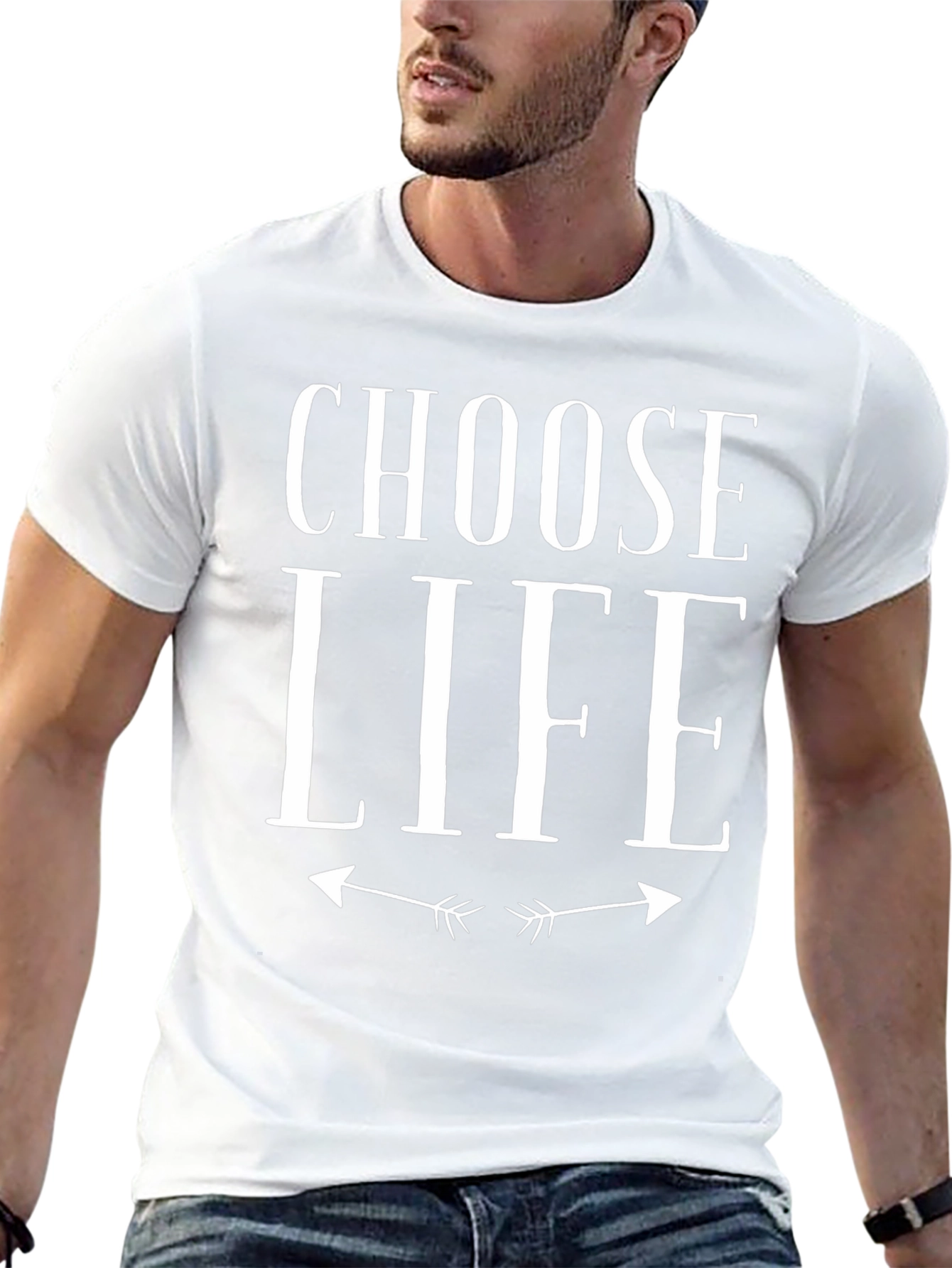 Choose Life Graphic Tee - Black Cotton T-Shirt