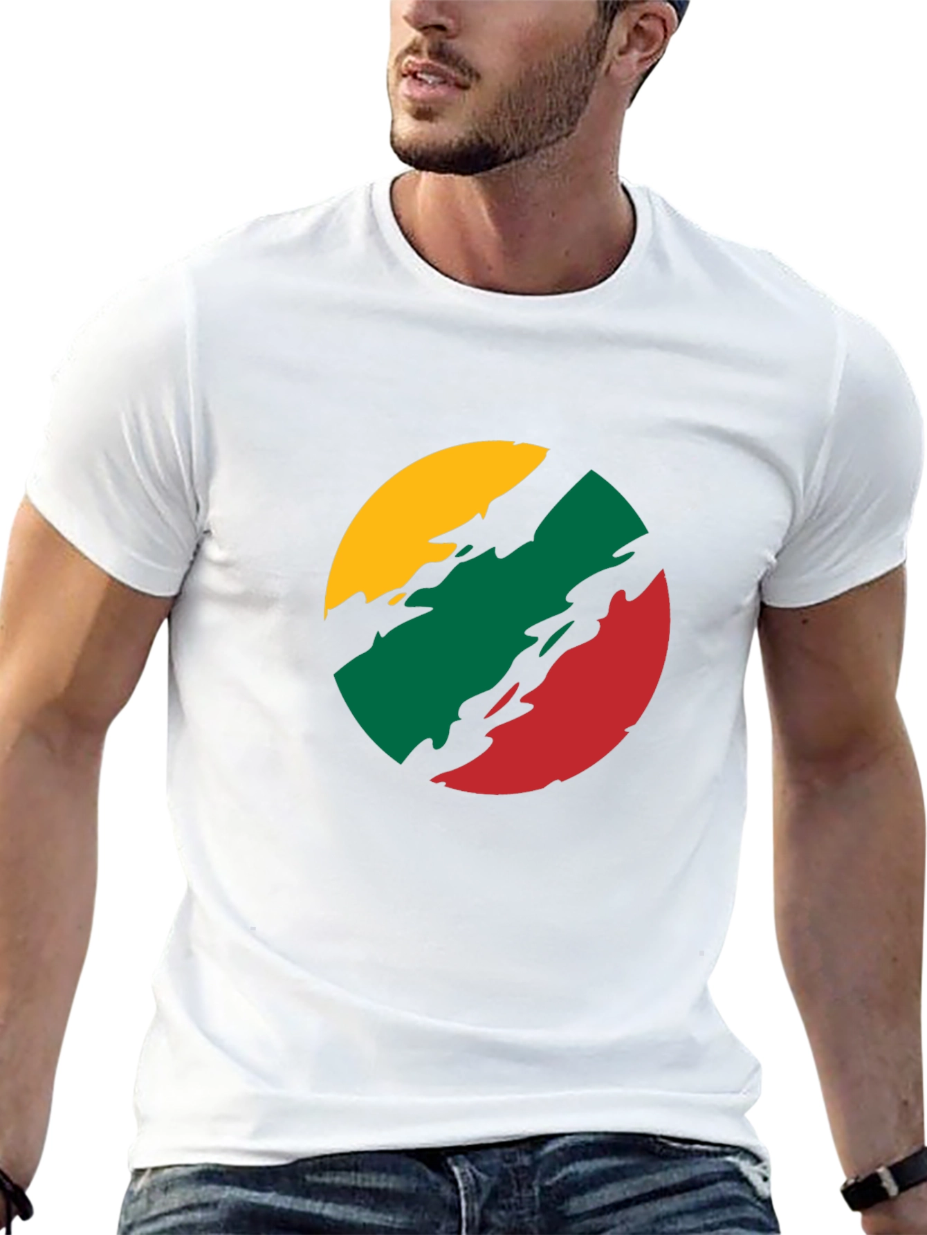 Lithuanian Flag T-Shirt - Black Crew Neck Tee